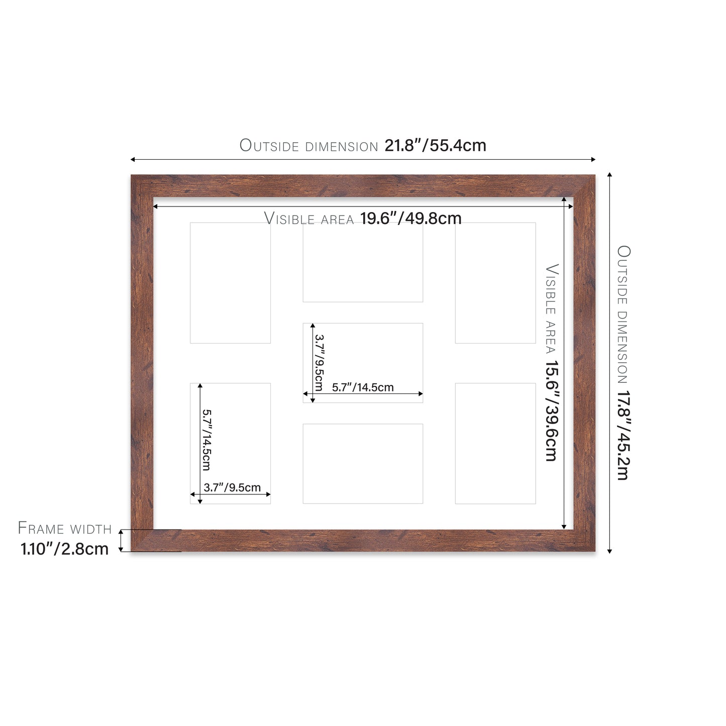 Rustic Wood Picture Frame 28mm Edge