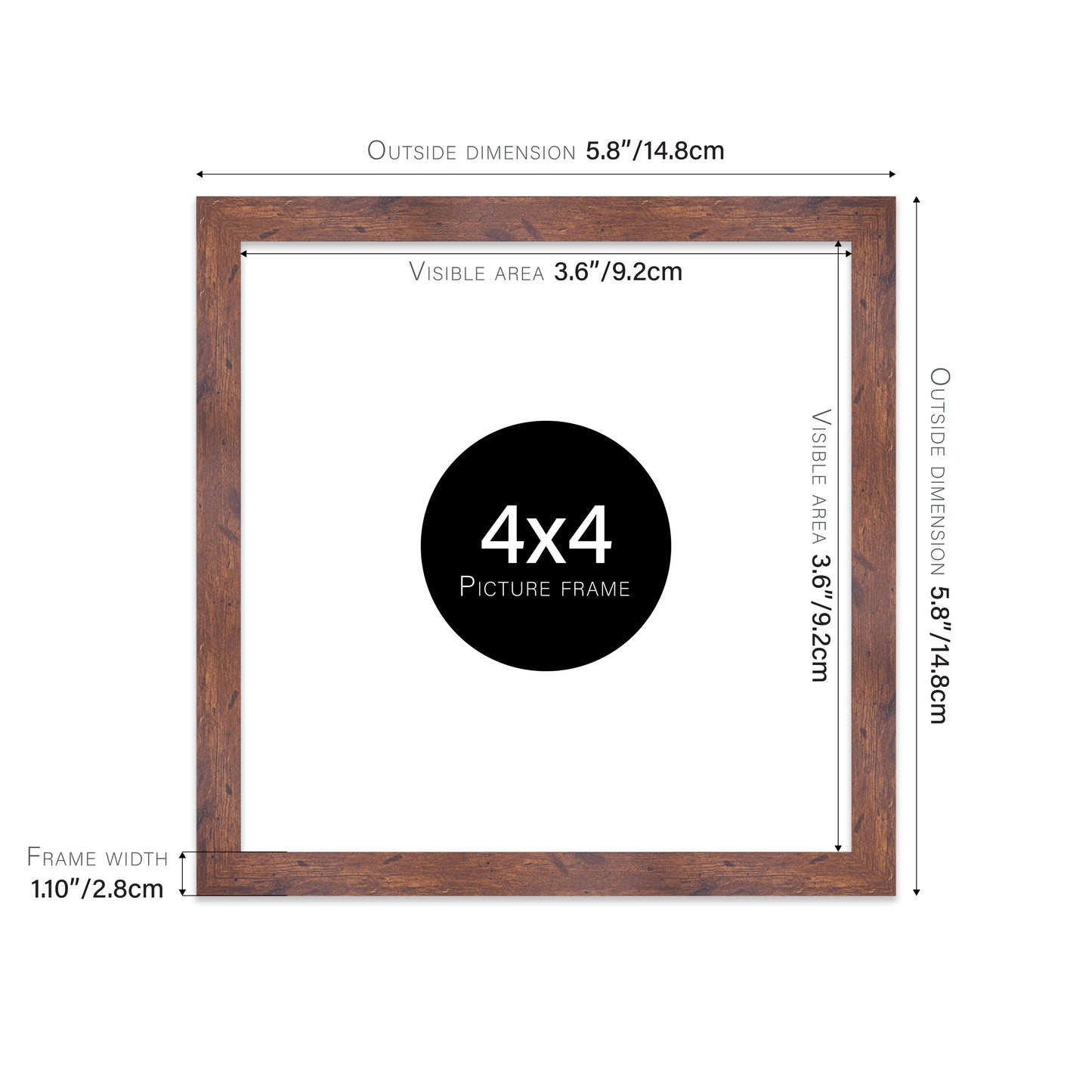 Rustic Wood Picture Frame 28mm Edge