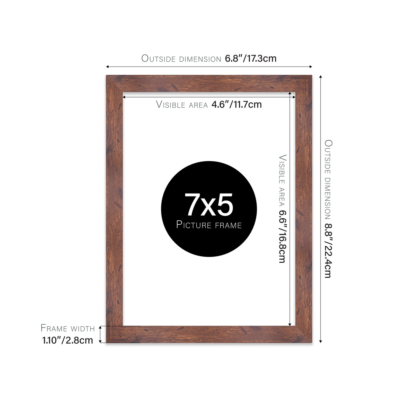Rustic Wood Picture Frame 28mm Edge