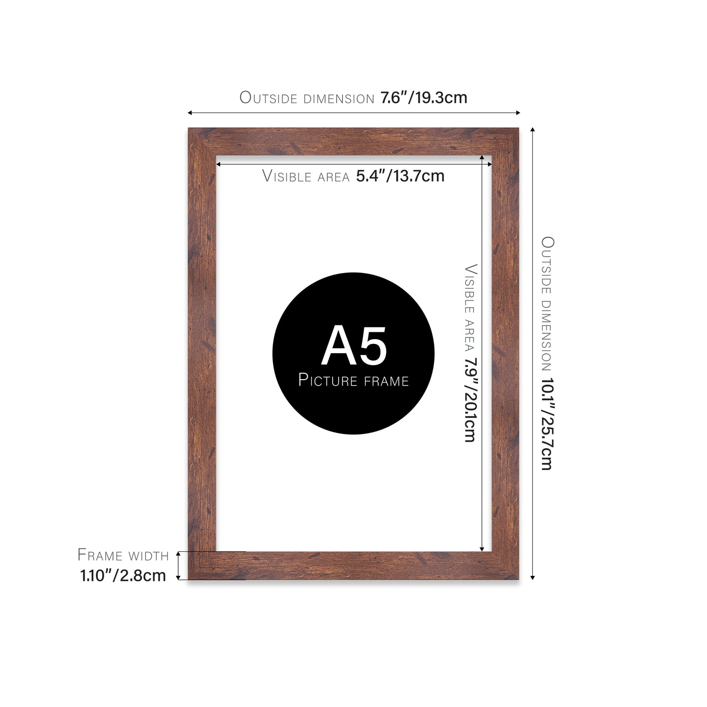 Rustic Wood Picture Frame 28mm Edge