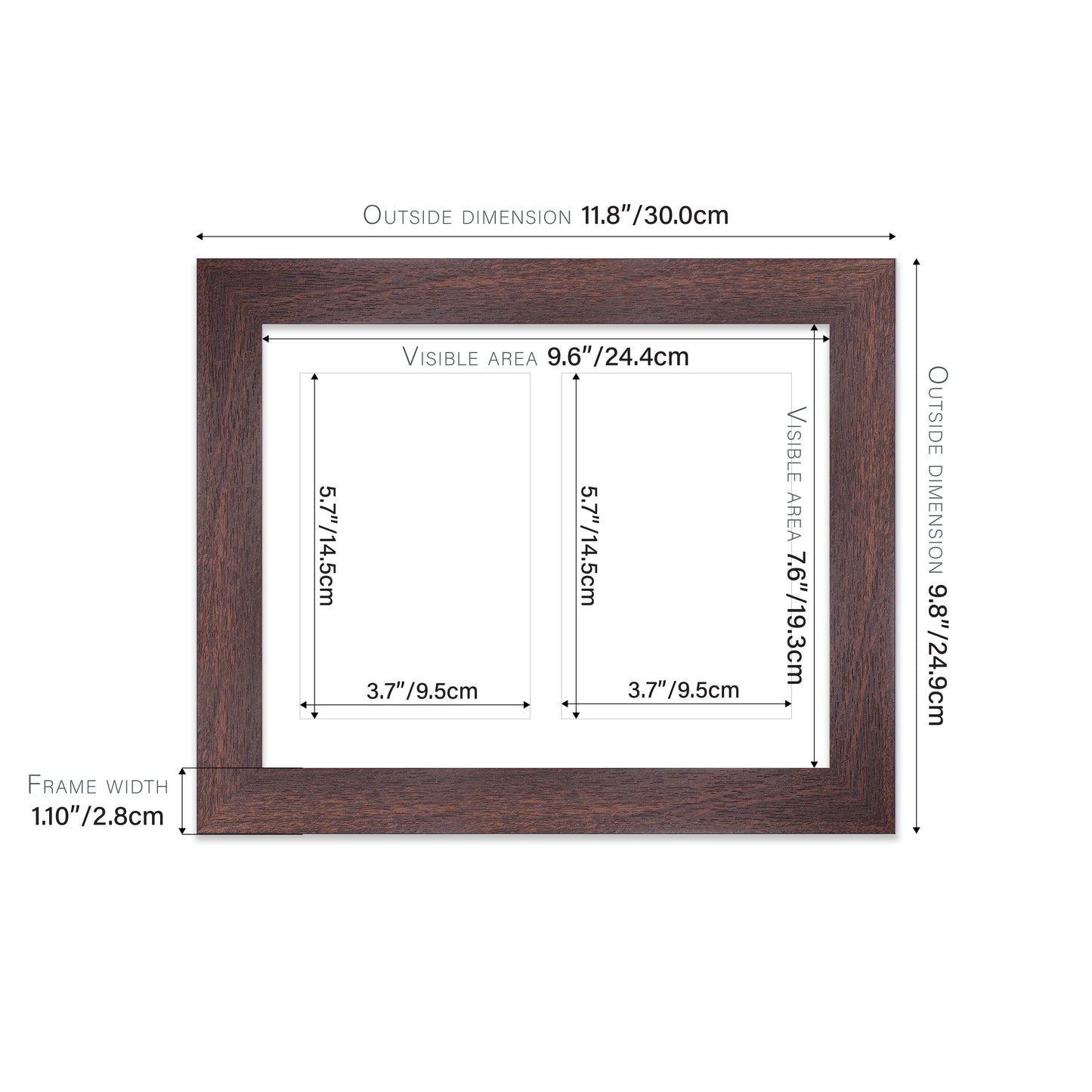 Walnut Picture Frame 28mm Edge