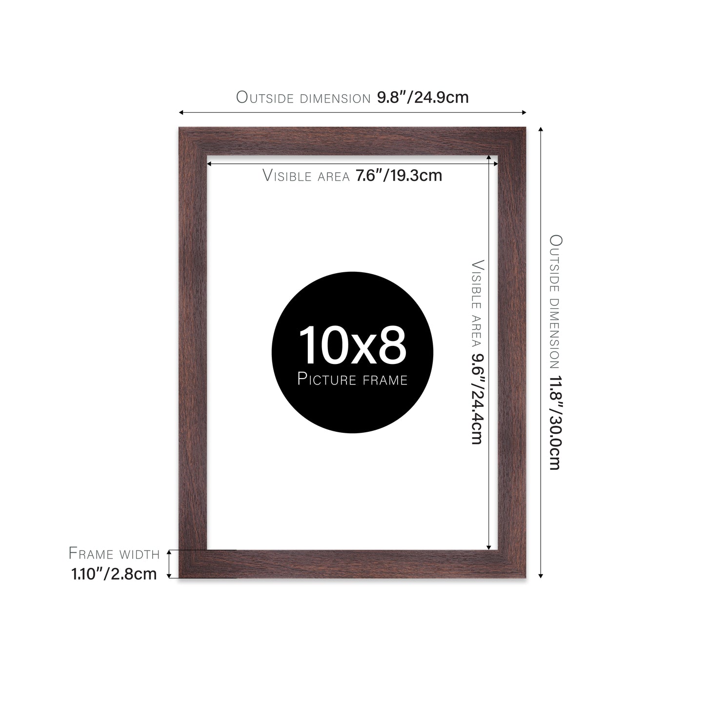 Walnut Picture Frame 28mm Edge