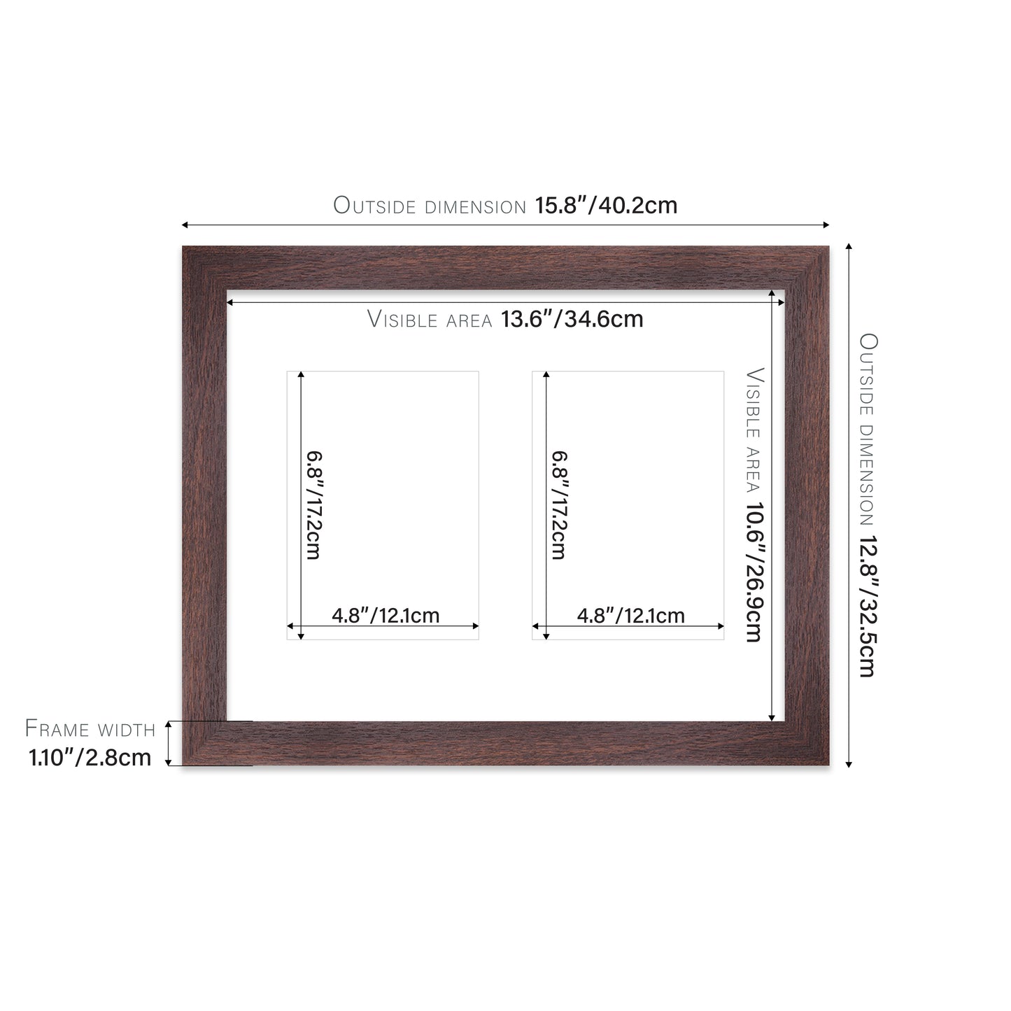 Walnut Picture Frame 28mm Edge