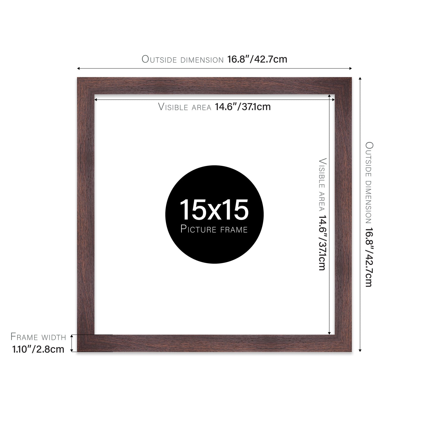 Walnut Picture Frame 28mm Edge
