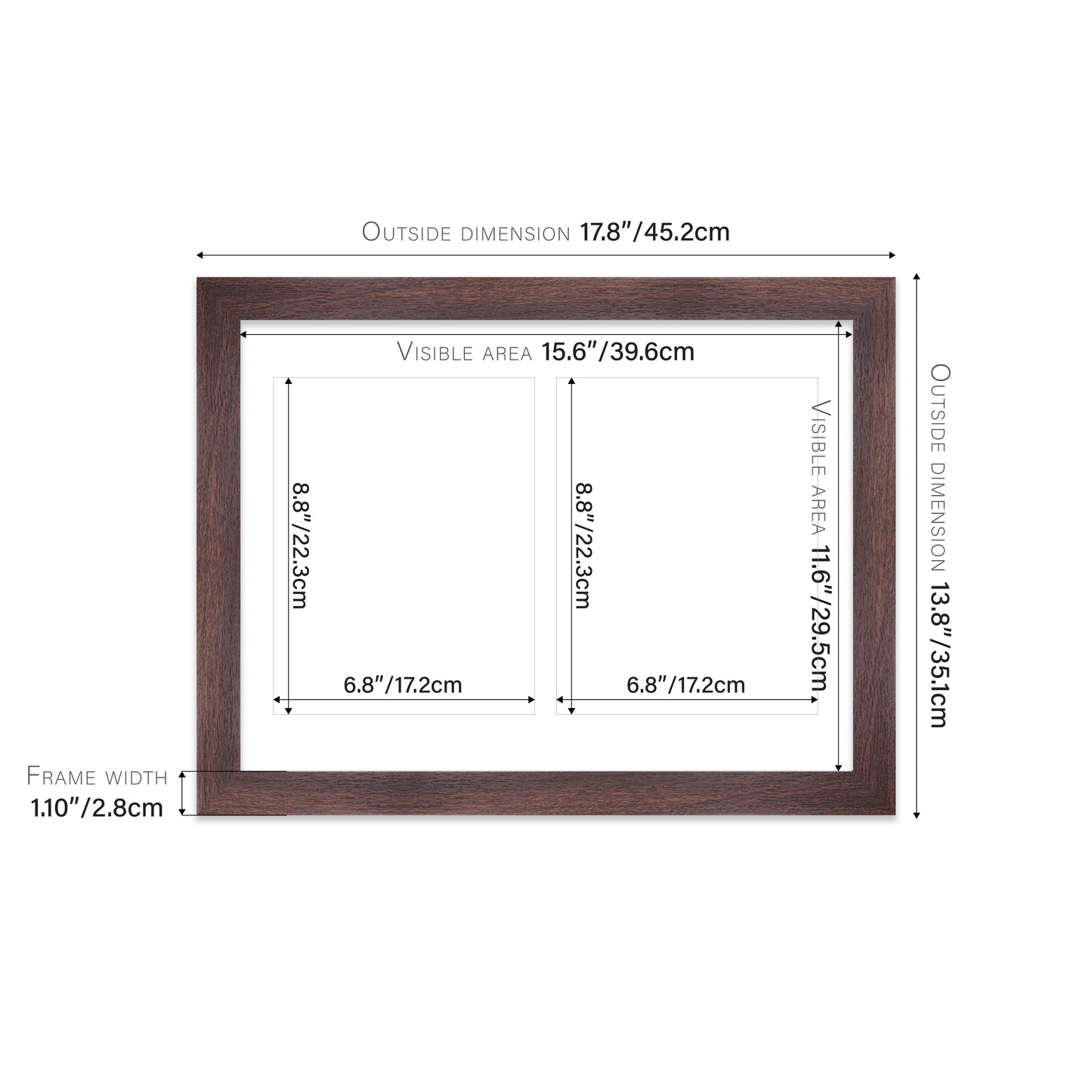 Walnut Picture Frame 28mm Edge