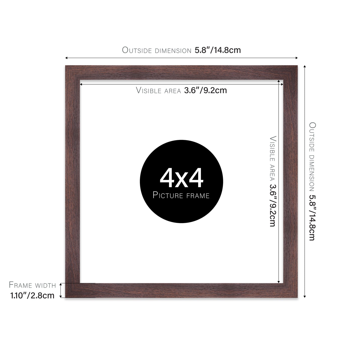 Walnut Picture Frame 28mm Edge