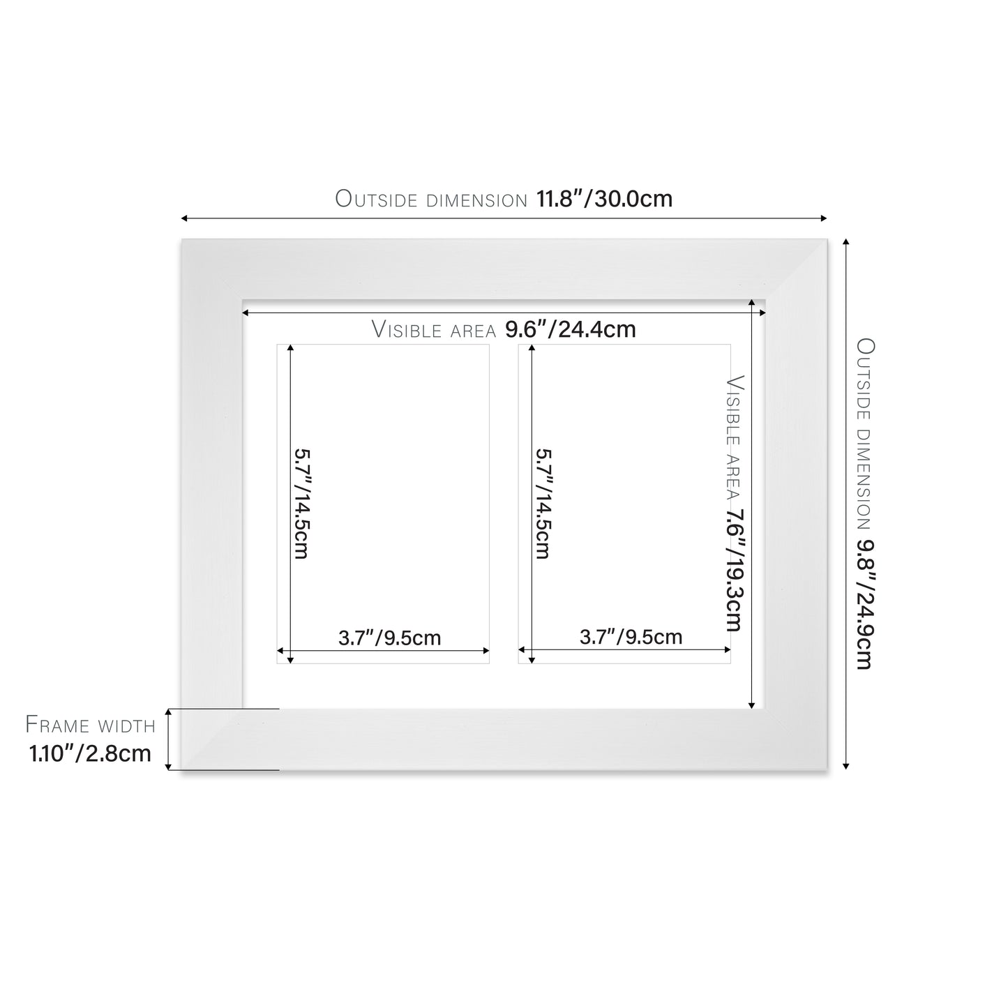White Picture Frame 28mm Edge