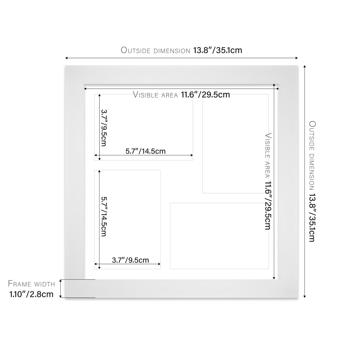 White Picture Frame 28mm Edge