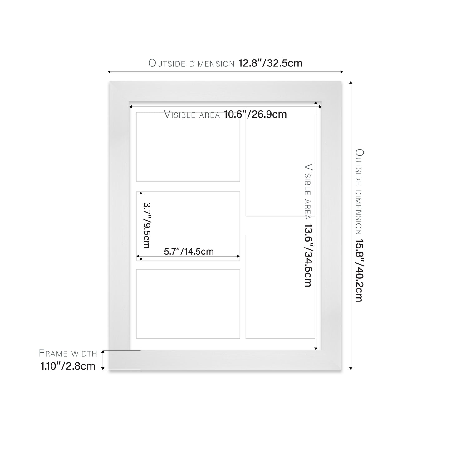 White Picture Frame 28mm Edge