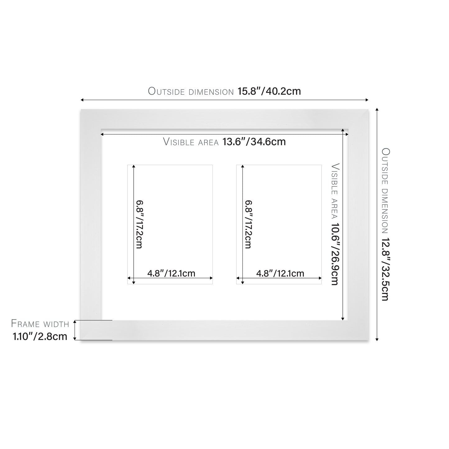 White Picture Frame 28mm Edge