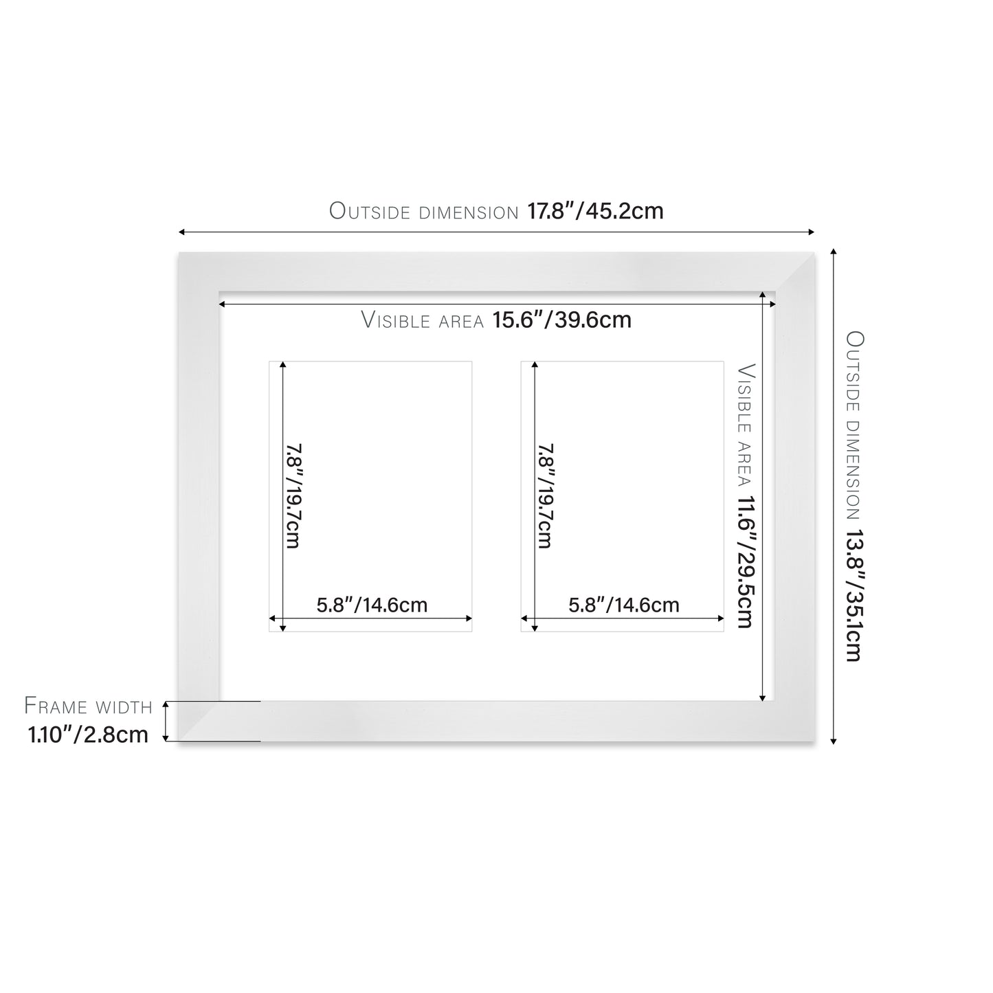 White Picture Frame 28mm Edge