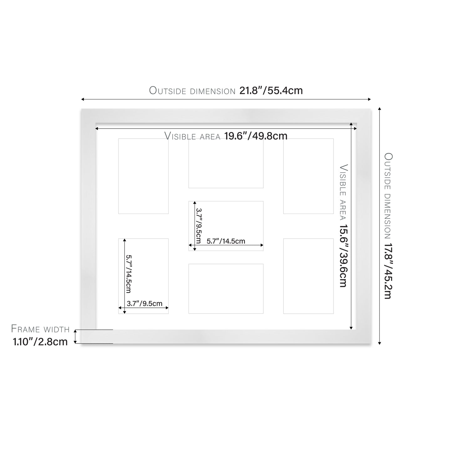White Picture Frame 28mm Edge