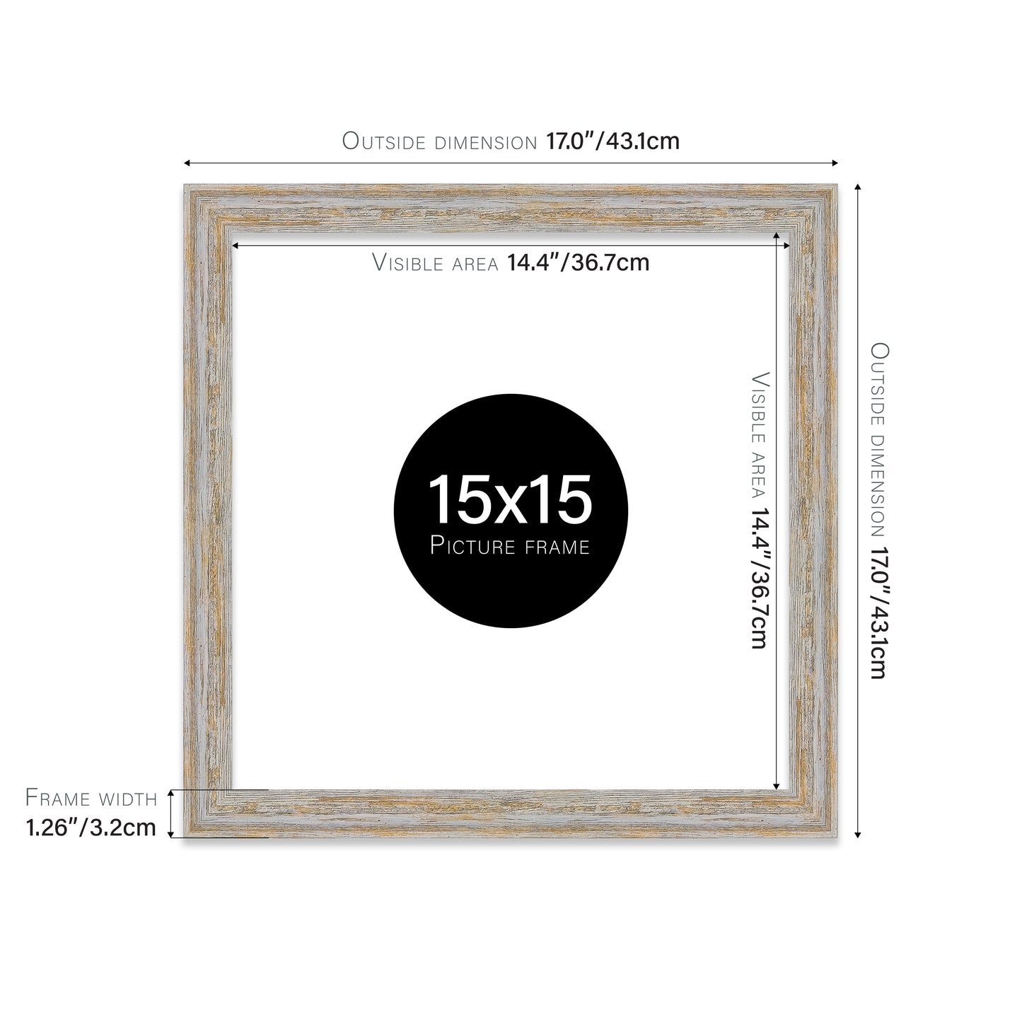 Walnut Woodgrain Picture Frame 32mm Edge