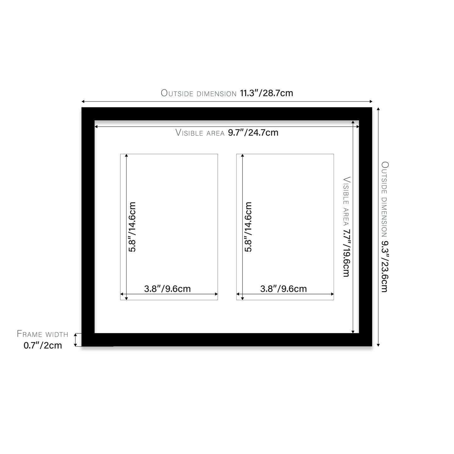 Black Picture Frame 20mm Edge