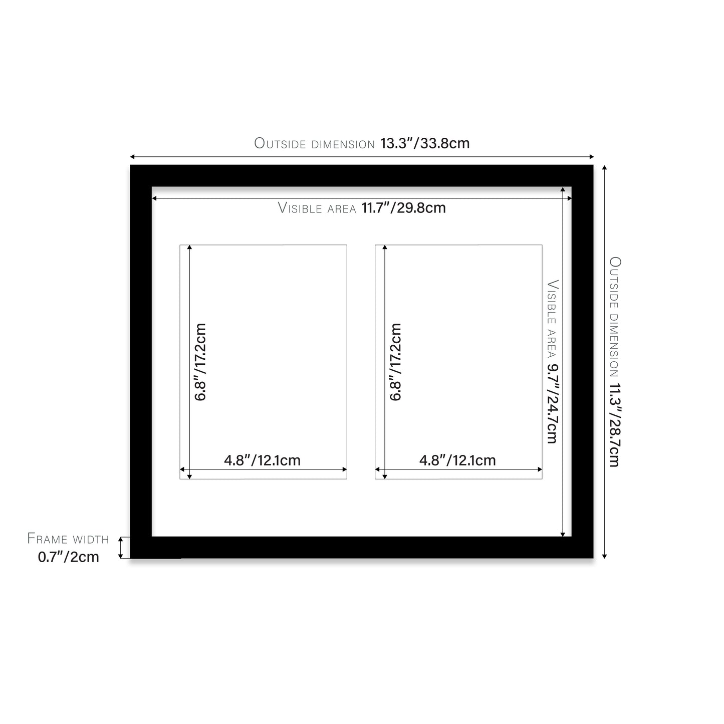 Black Picture Frame 20mm Edge