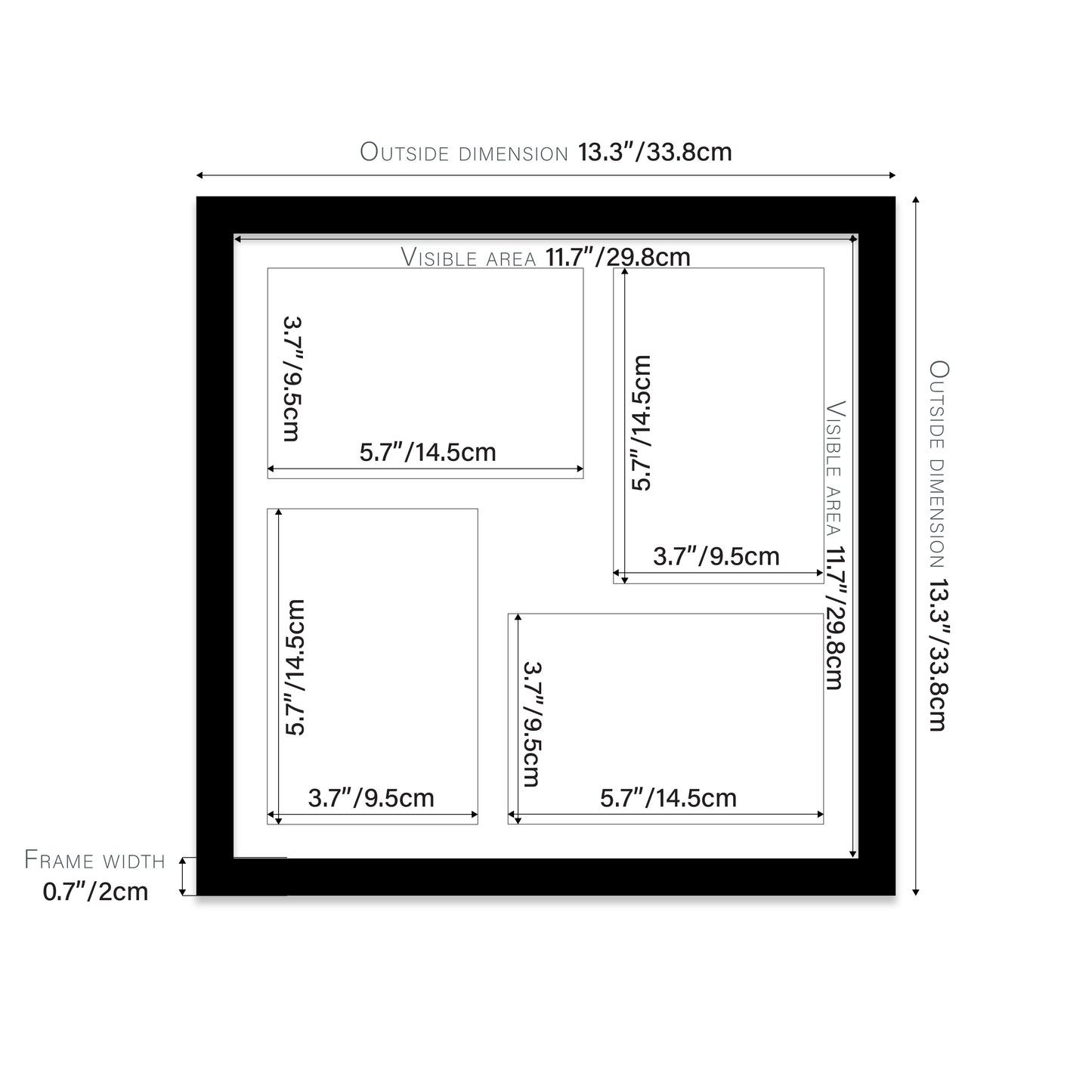Black Picture Frame 20mm Edge
