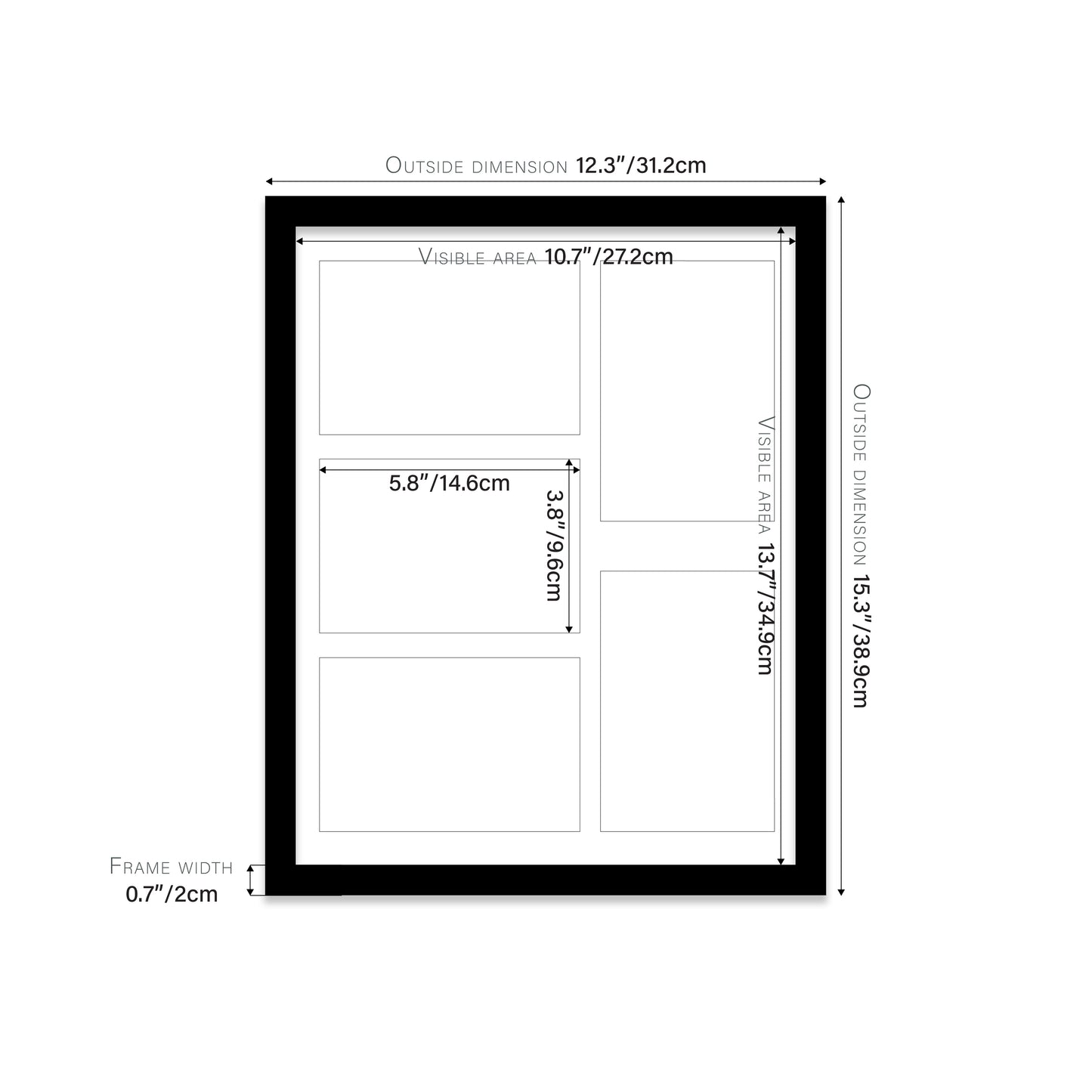 Black Picture Frame 20mm Edge