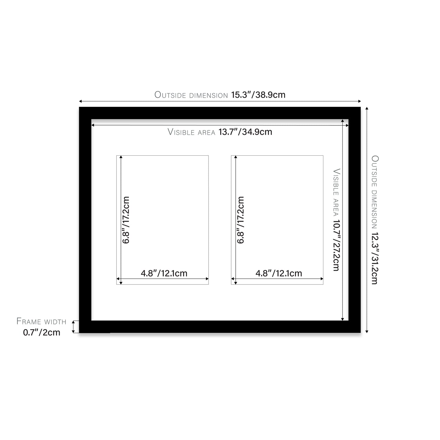 Black Picture Frame 20mm Edge