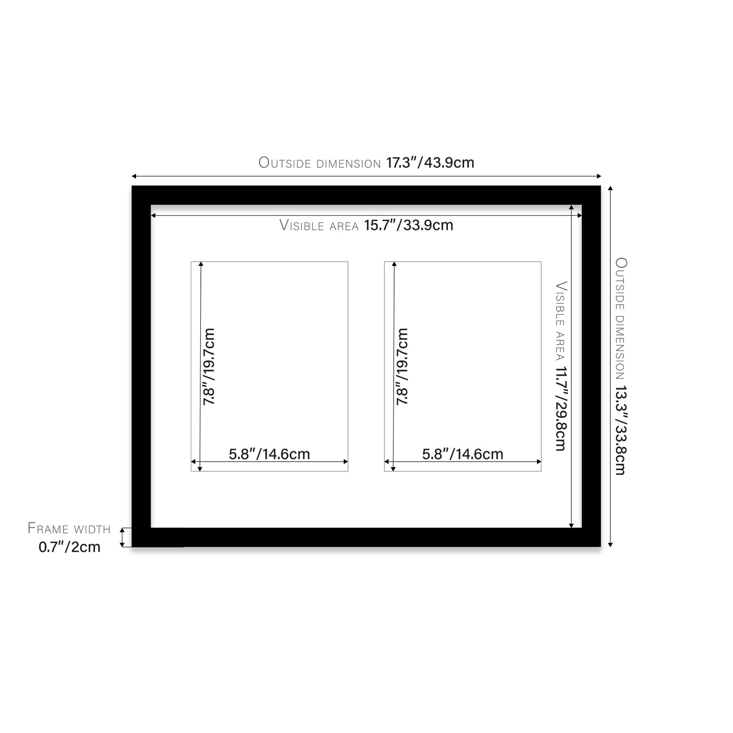 Black Picture Frame 20mm Edge