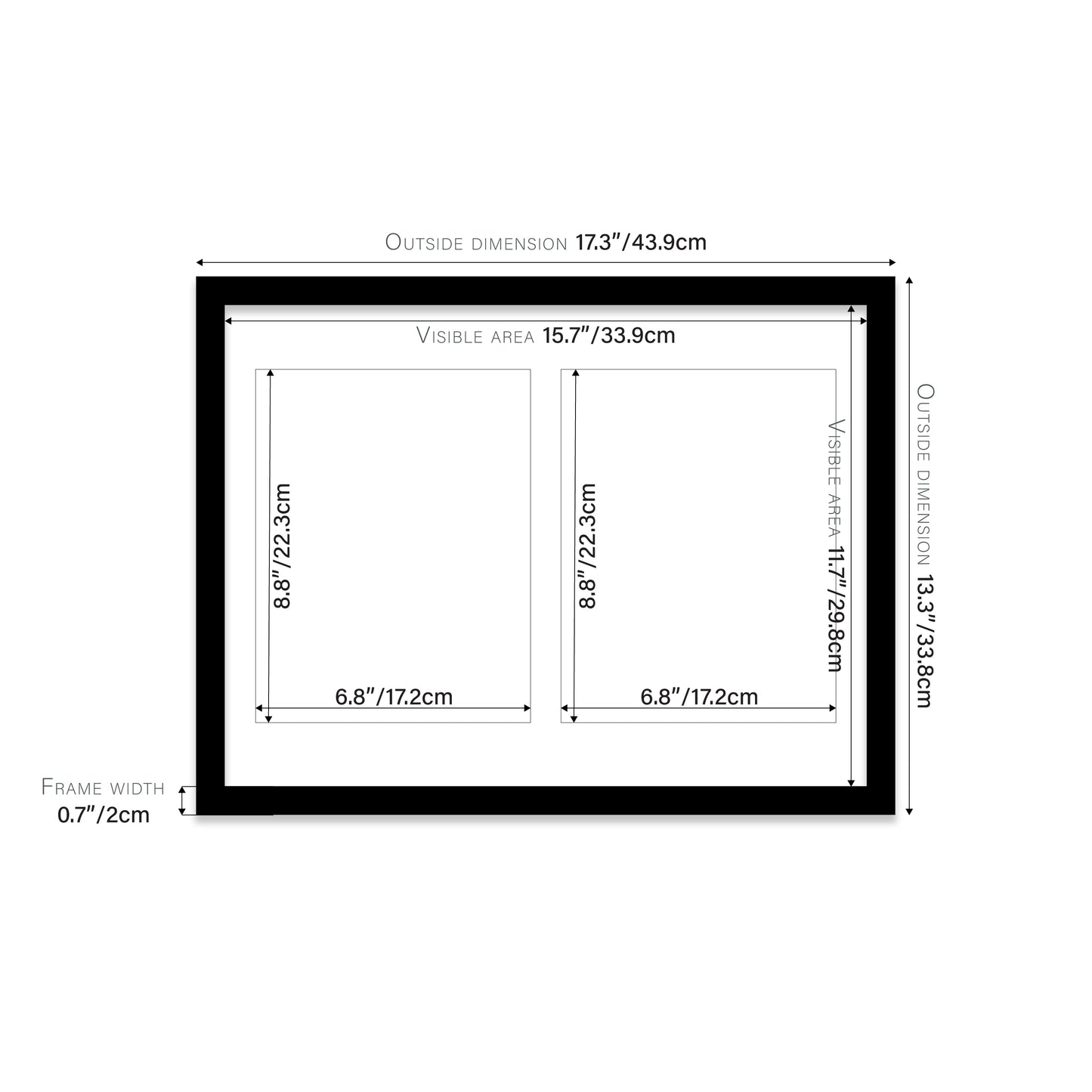 Black Picture Frame 20mm Edge