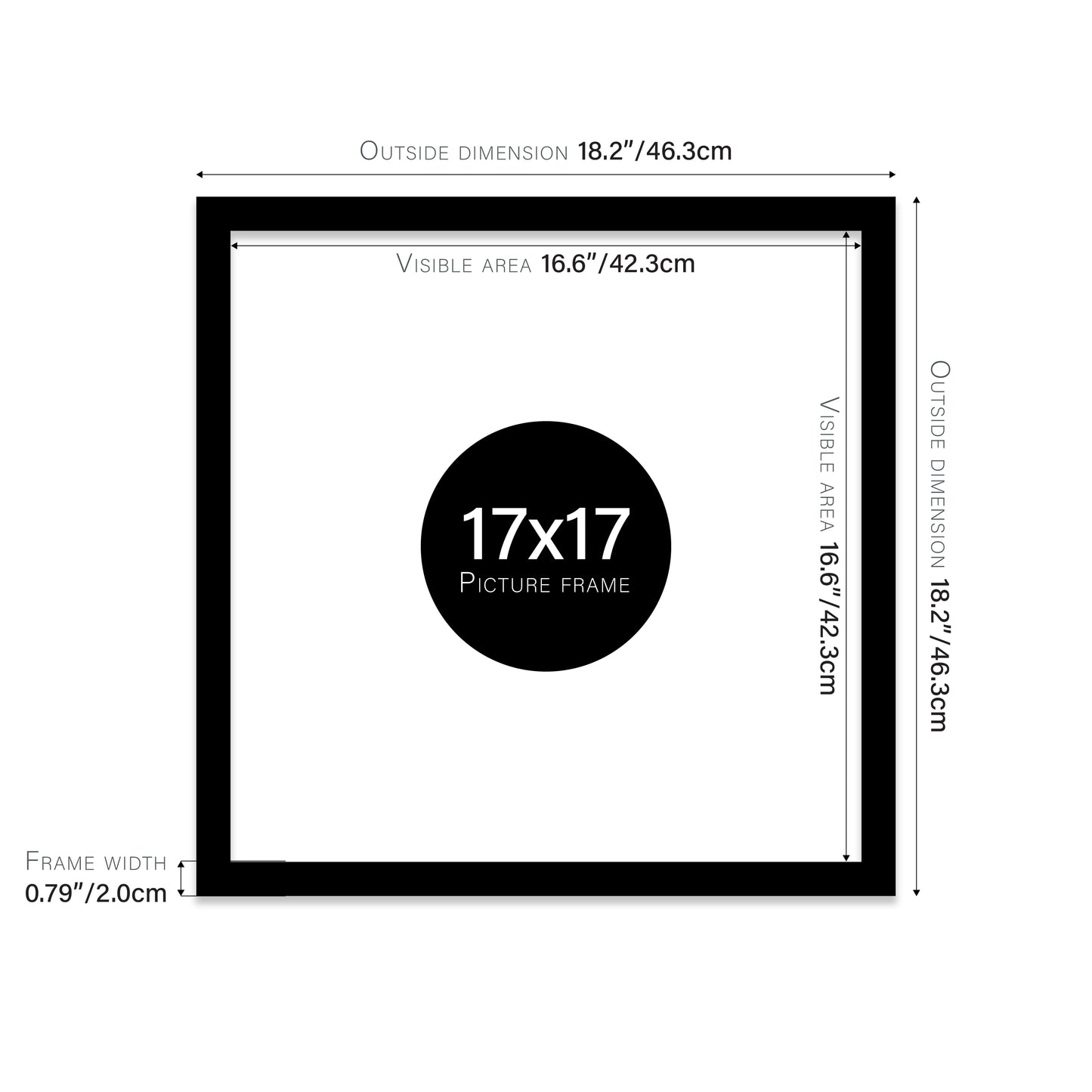 Black 17x17" certificate frame wholesale