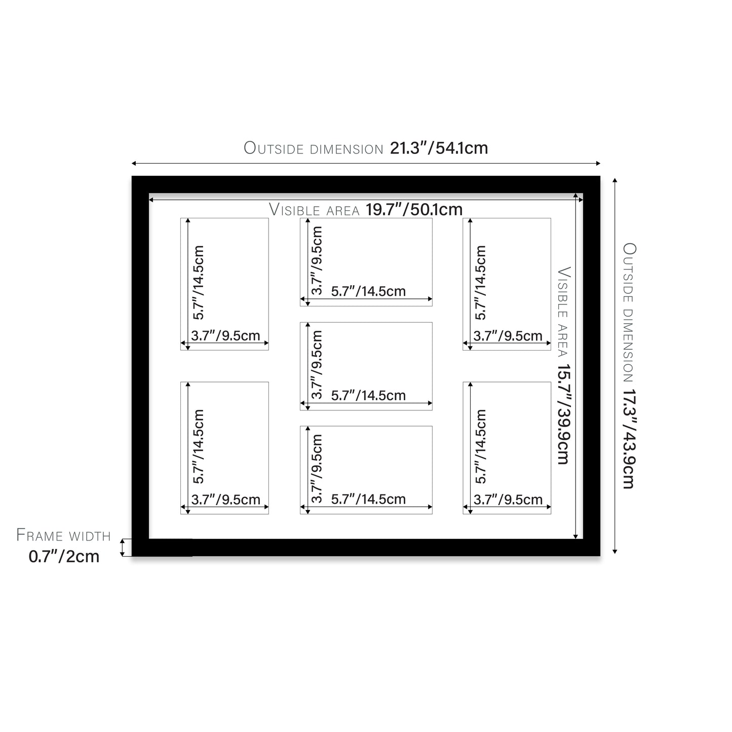 Black Picture Frame 20mm Edge