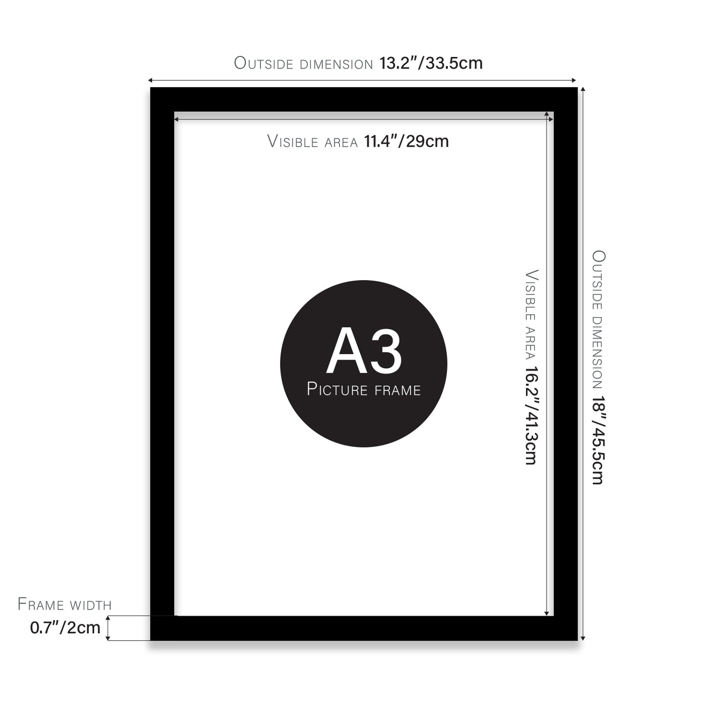 Black A3 eco-friendly frame wholesale