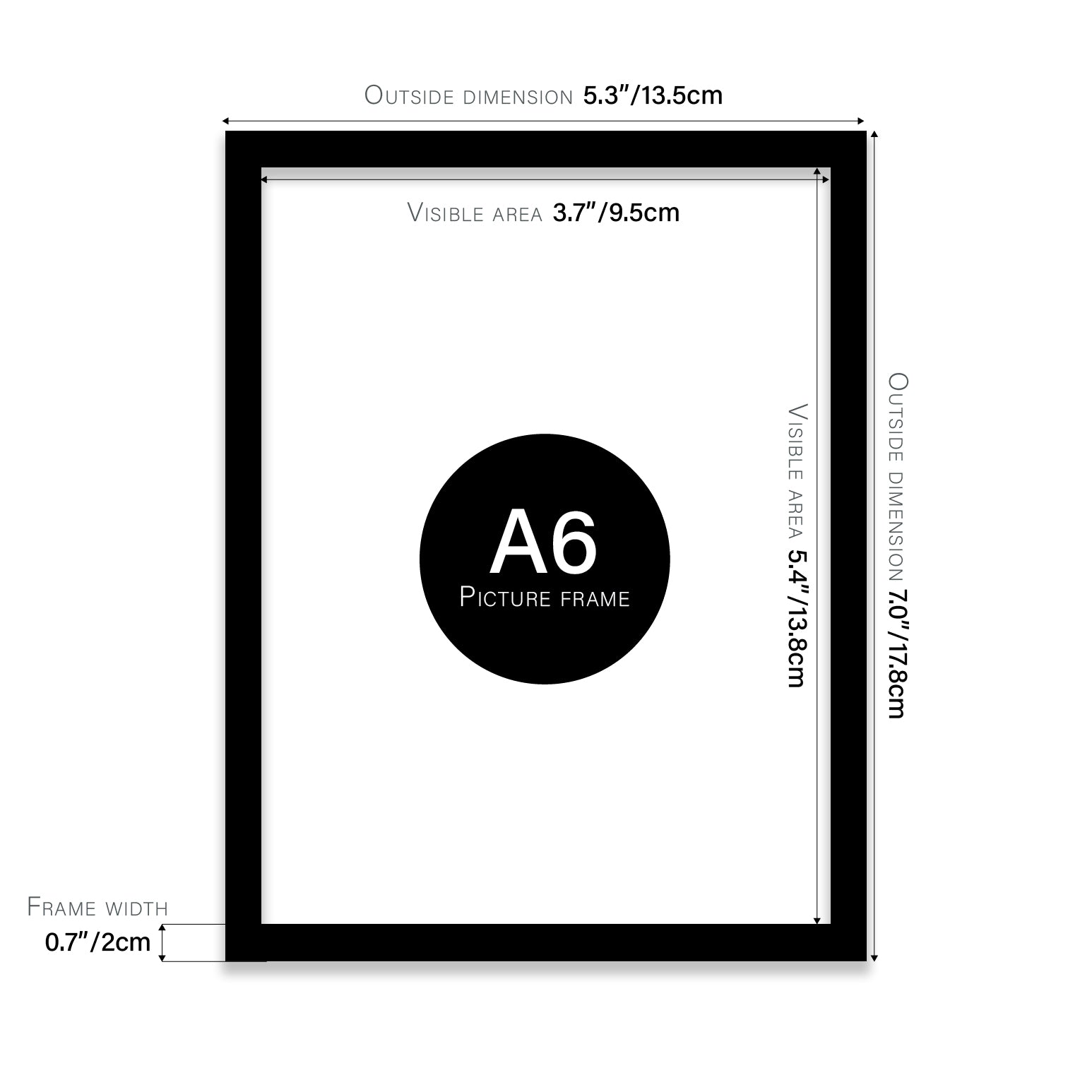 Black A6 Picture Frame b2b