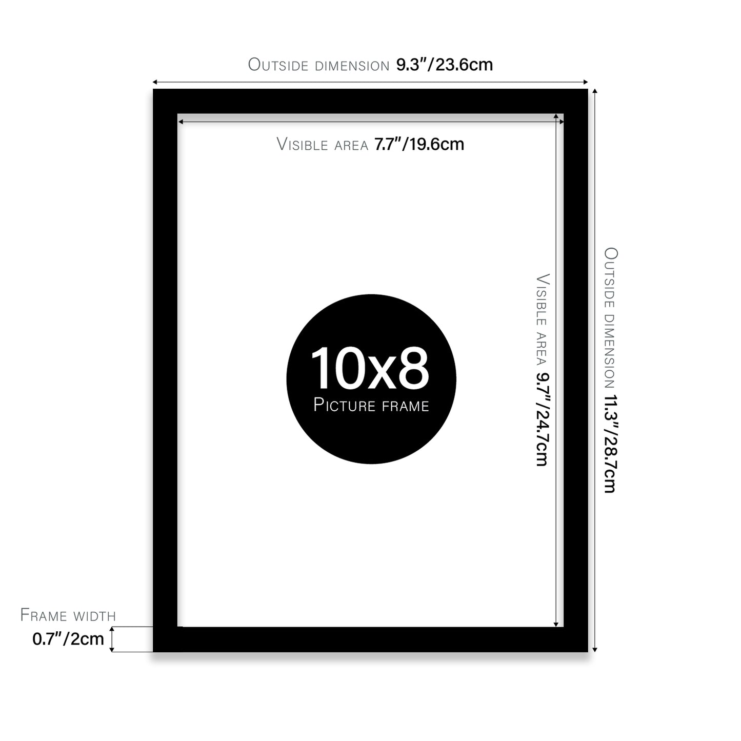 Black 10x8" bulk frames for resale