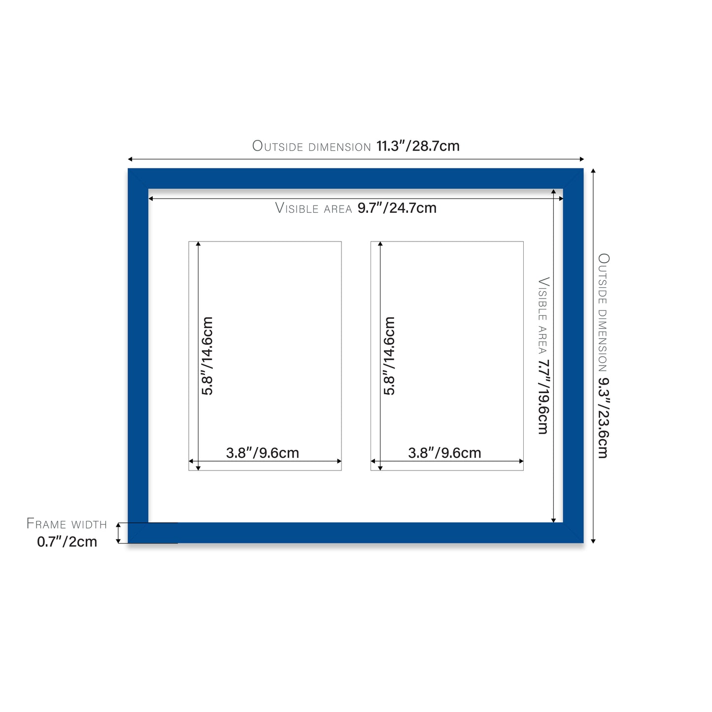 Blue Picture Frame 20mm Edge