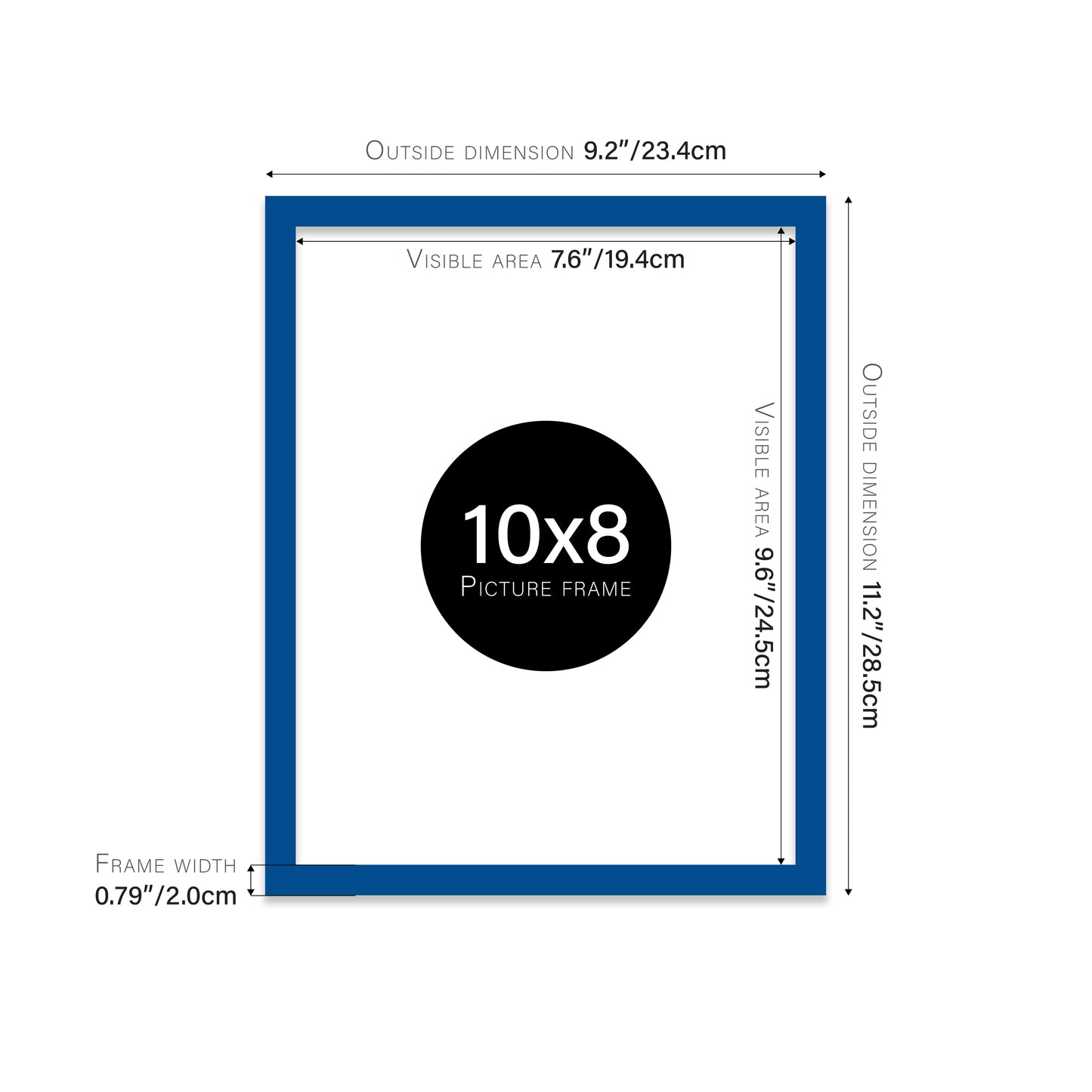 Blue Picture Frame 20mm Edge
