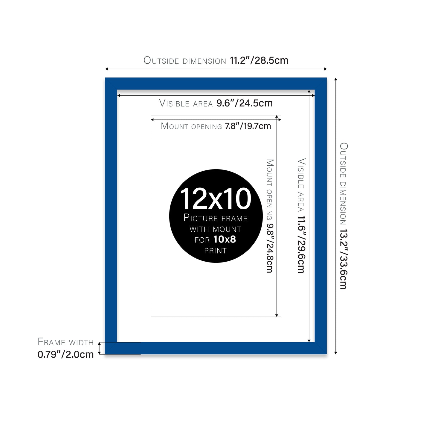 Blue Picture Frame 20mm Edge