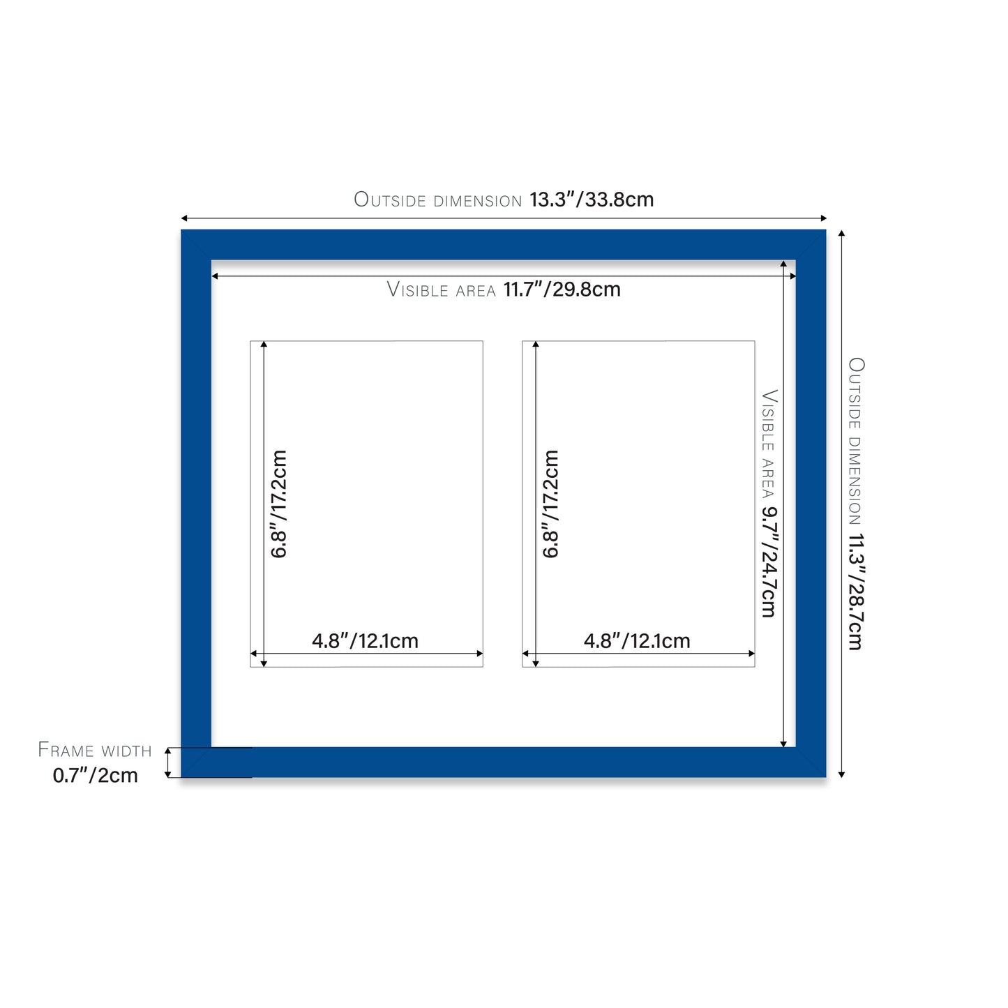 Blue Picture Frame 20mm Edge