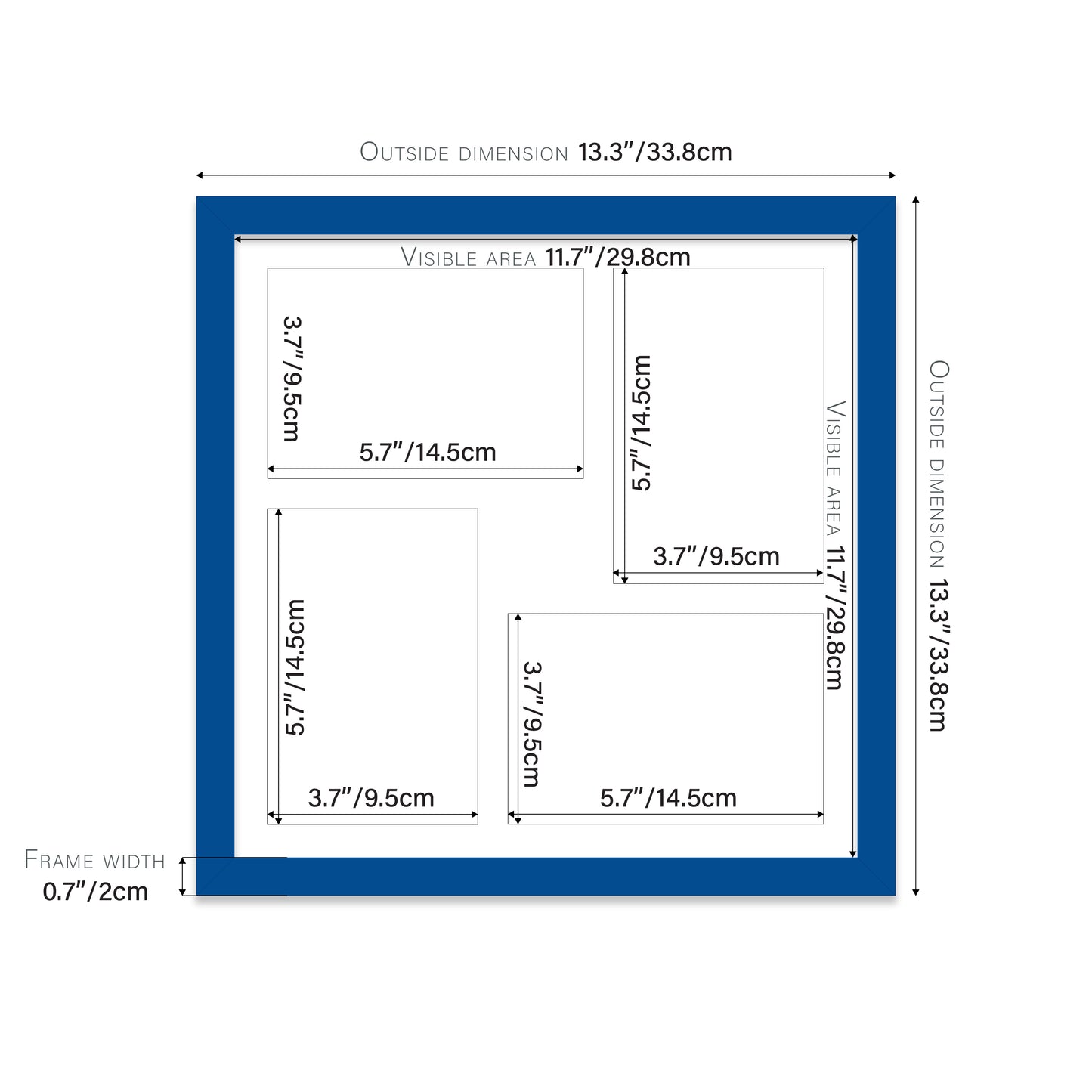 Blue Picture Frame 20mm Edge