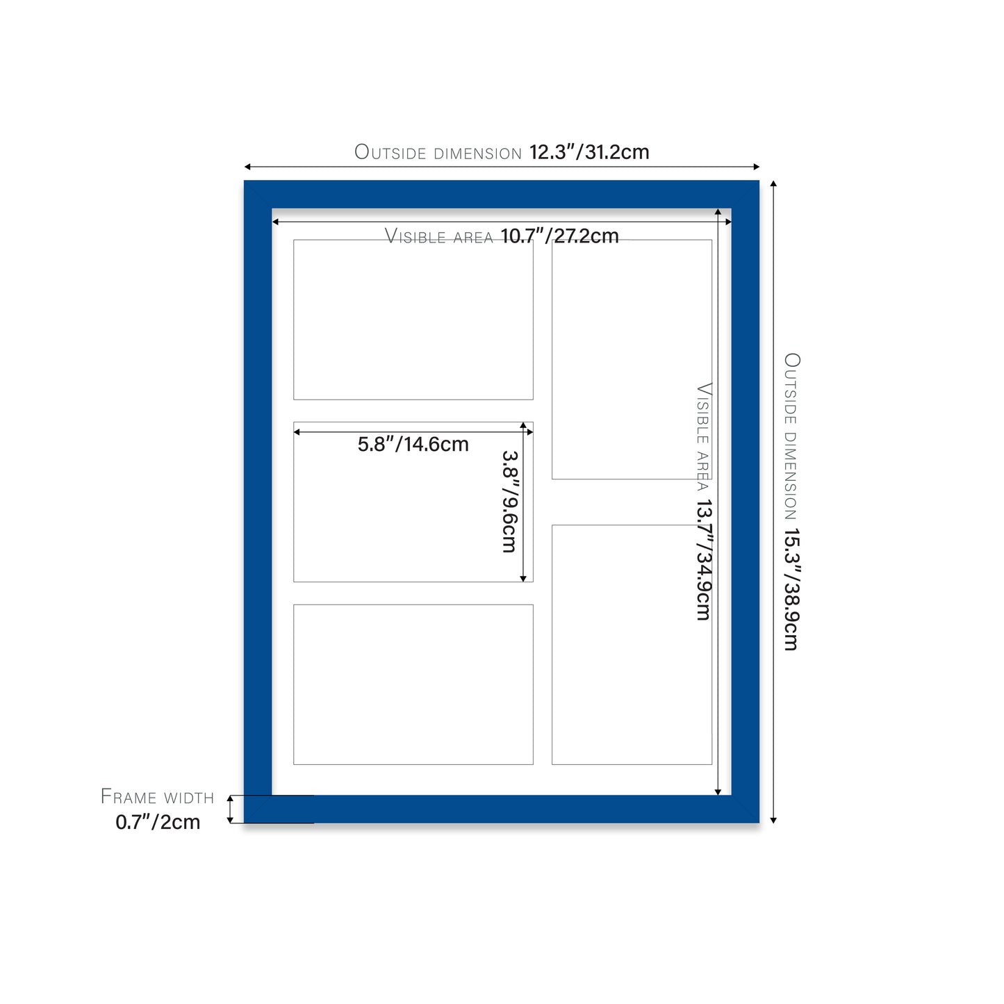 Blue Picture Frame 20mm Edge