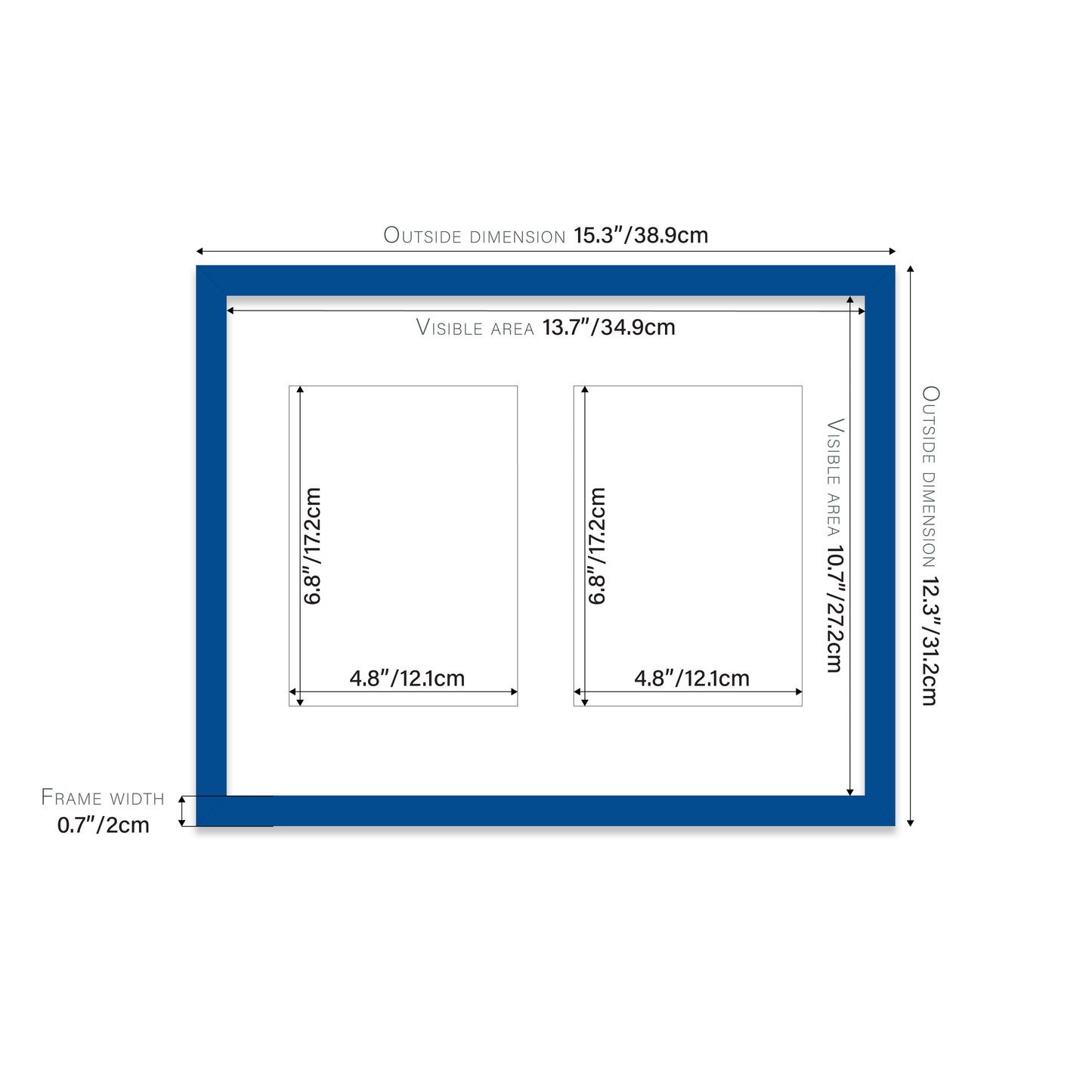 Blue Picture Frame 20mm Edge