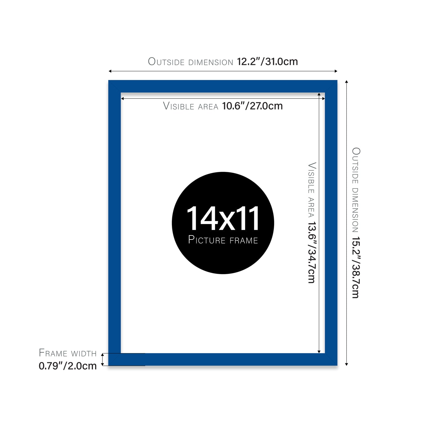 Blue Picture Frame 20mm Edge