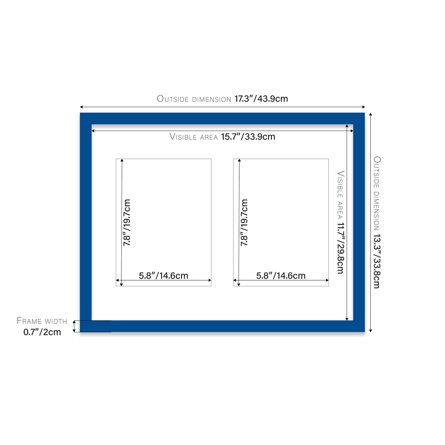Blue Picture Frame 20mm Edge