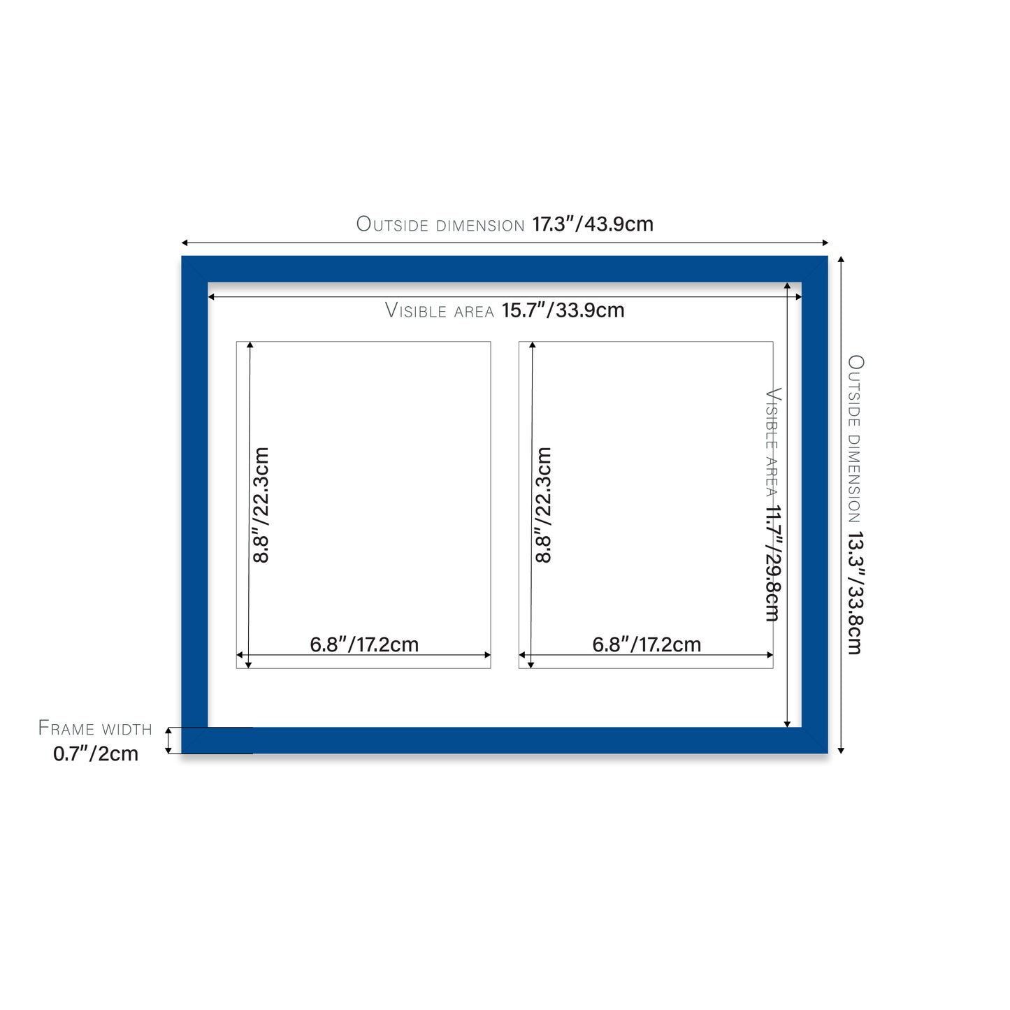 Blue Picture Frame 20mm Edge