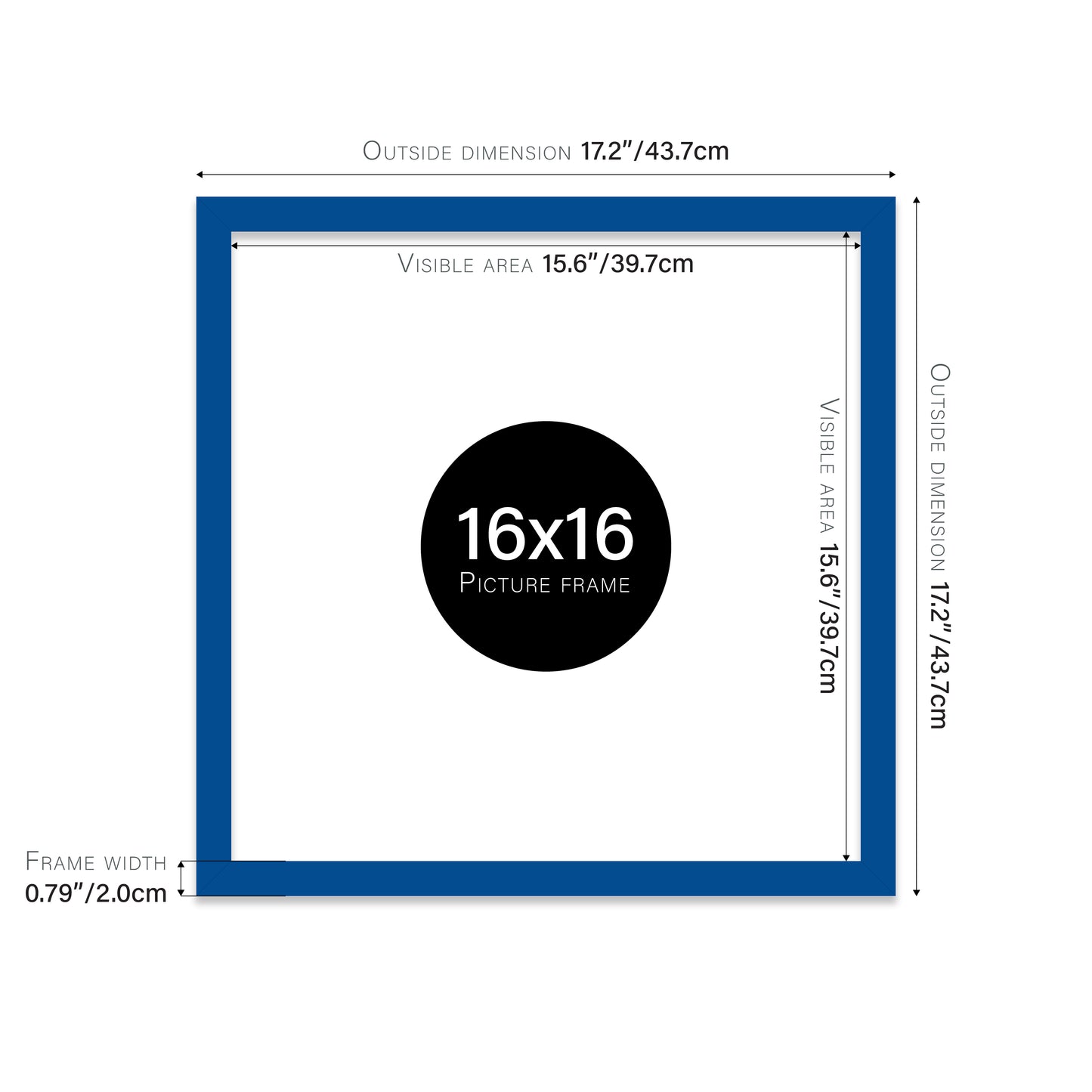 Blue Picture Frame 20mm Edge