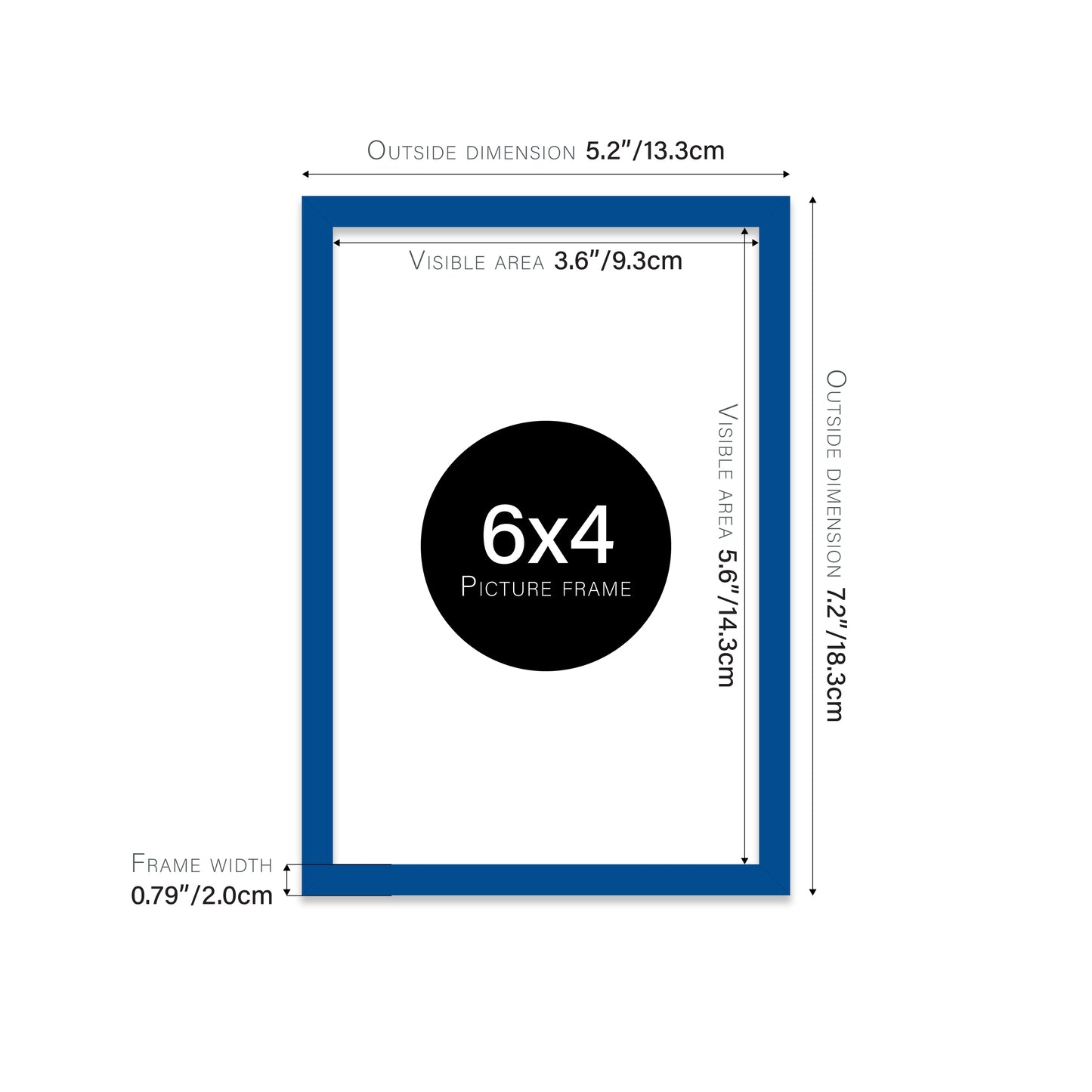 Blue Picture Frame 20mm Edge