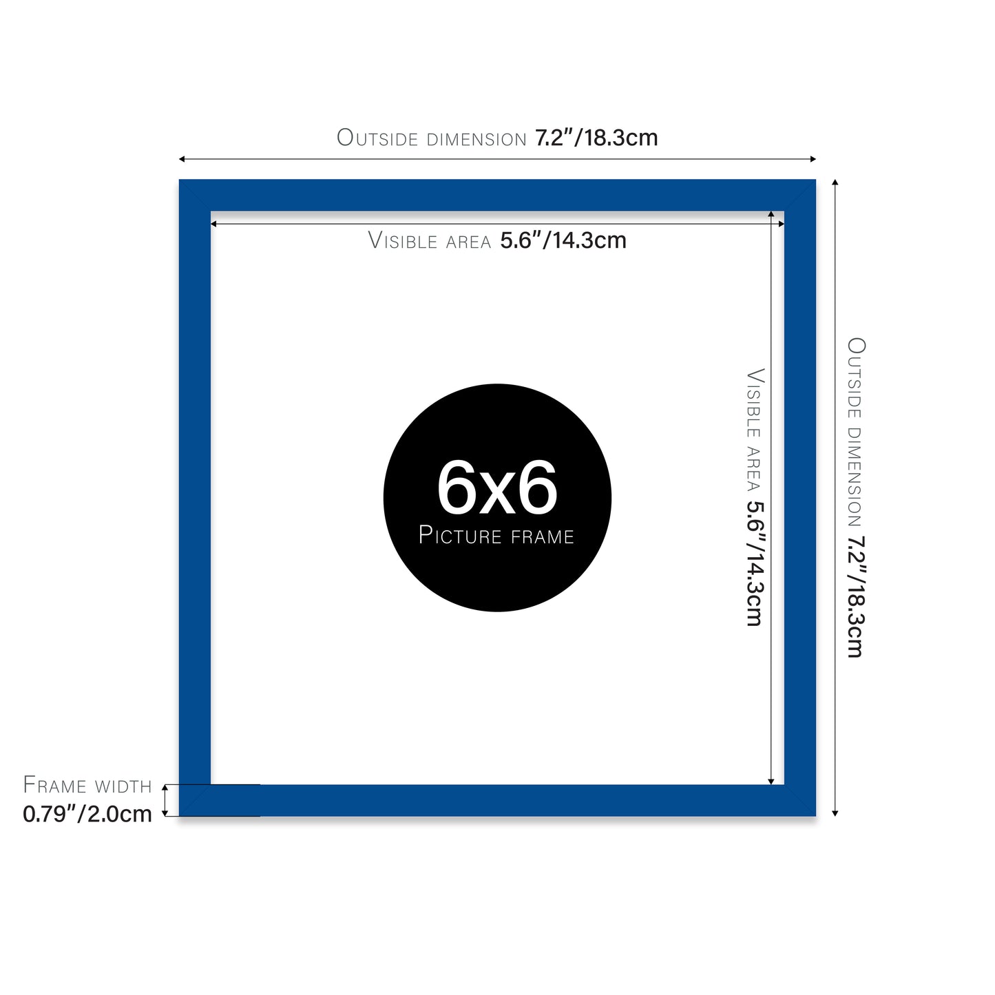 Blue Picture Frame 20mm Edge