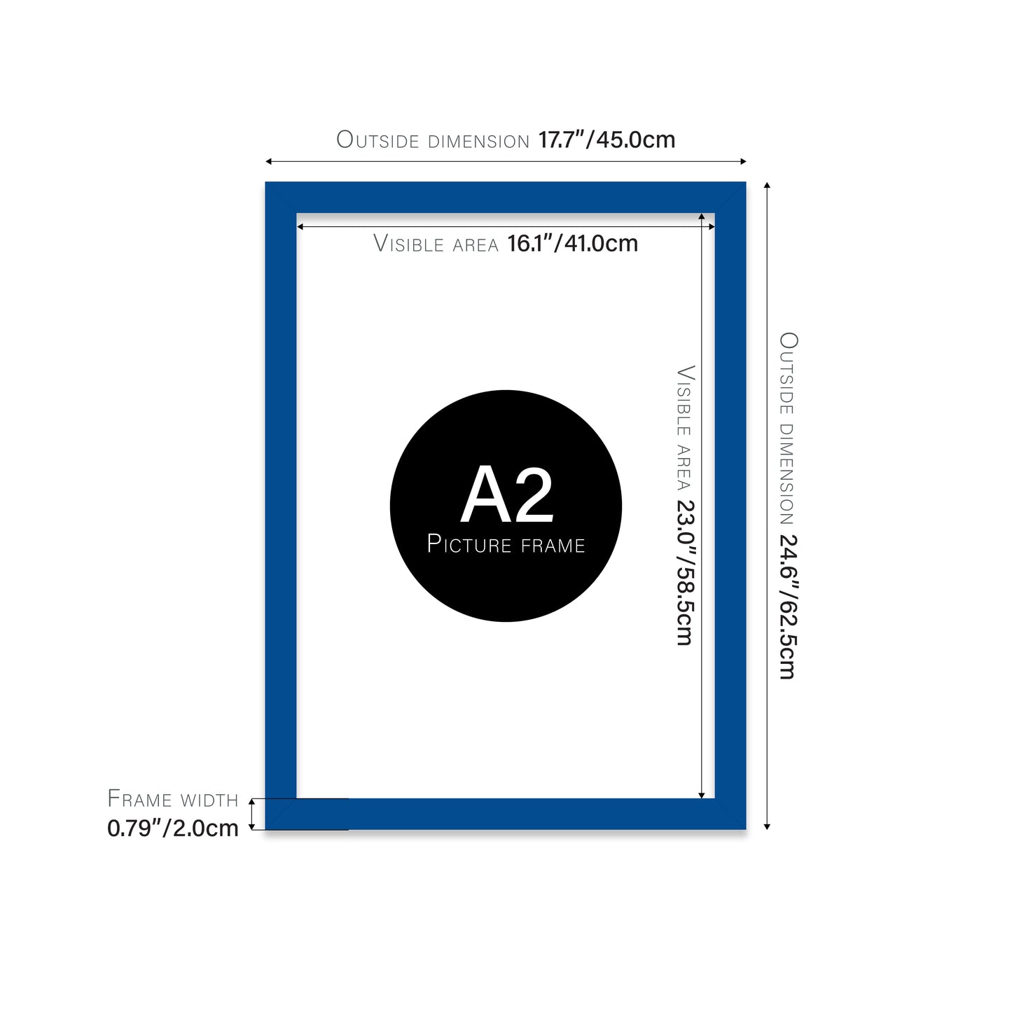 Blue Picture Frame 20mm Edge