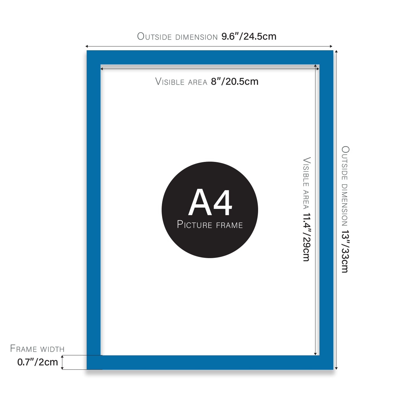 Blue A4 certificate frame wholesale