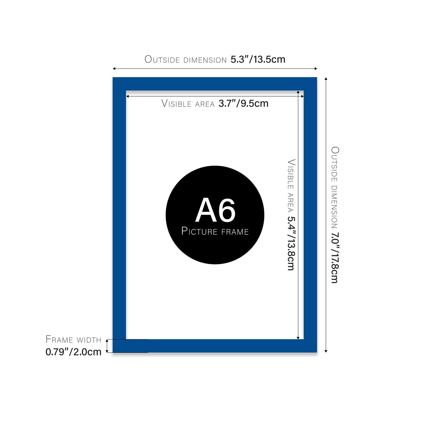 Blue Picture Frame 20mm Edge