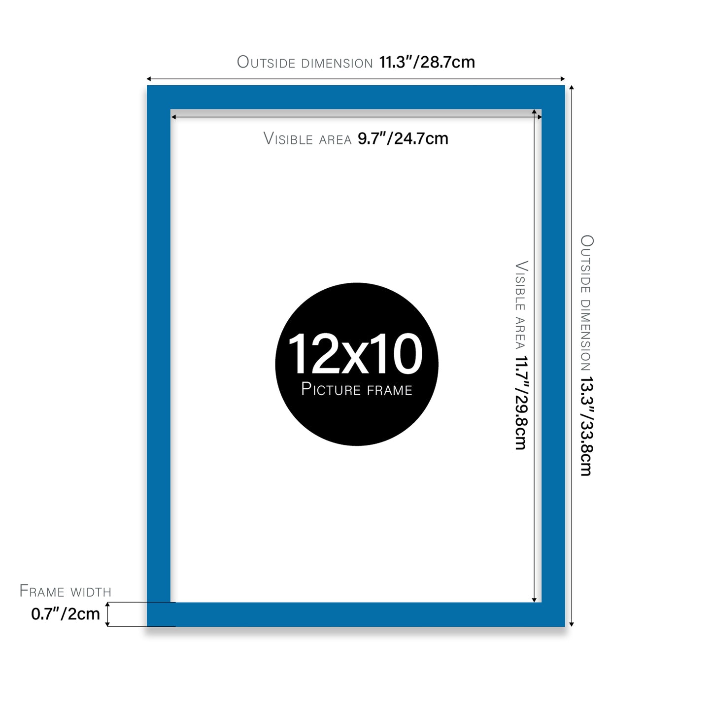 Blue 12x10" affordable wholesale frames for wall art