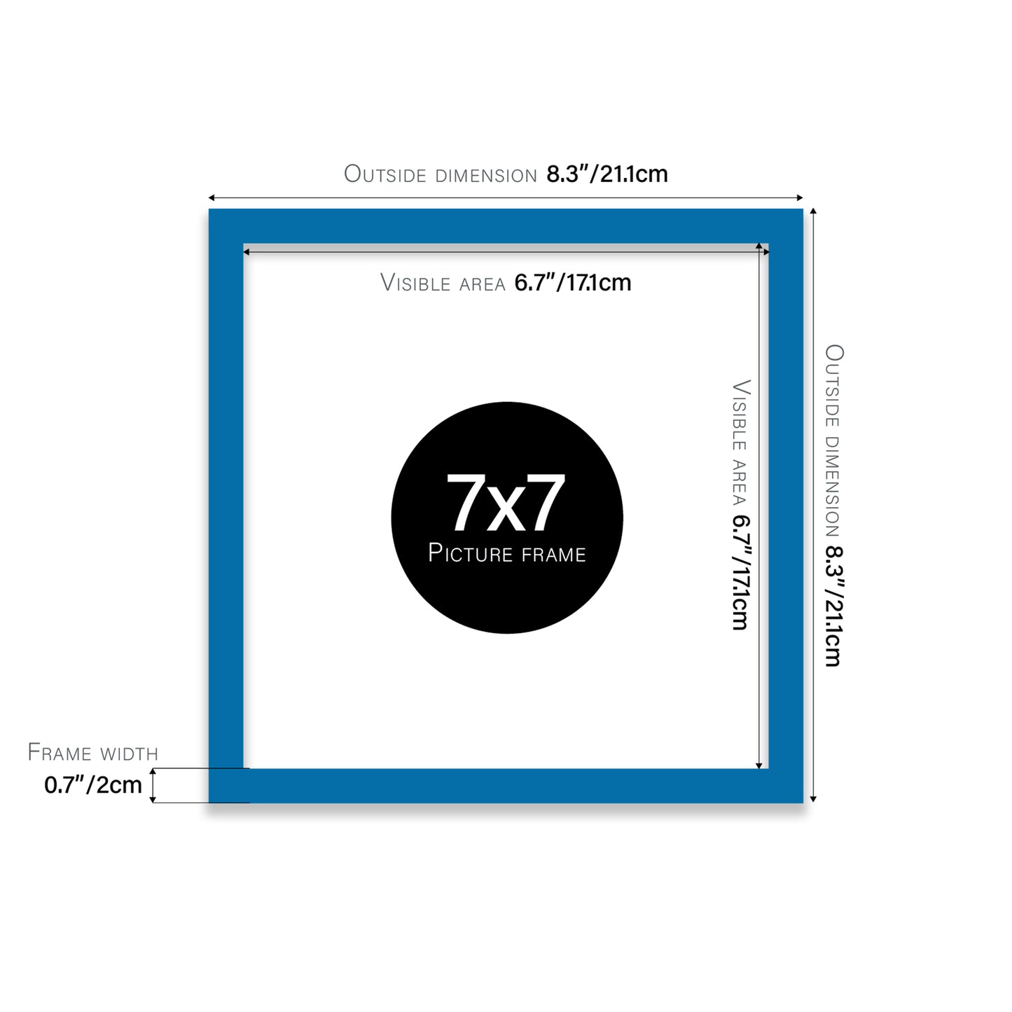 Blue 7x7" bulk frames for resale