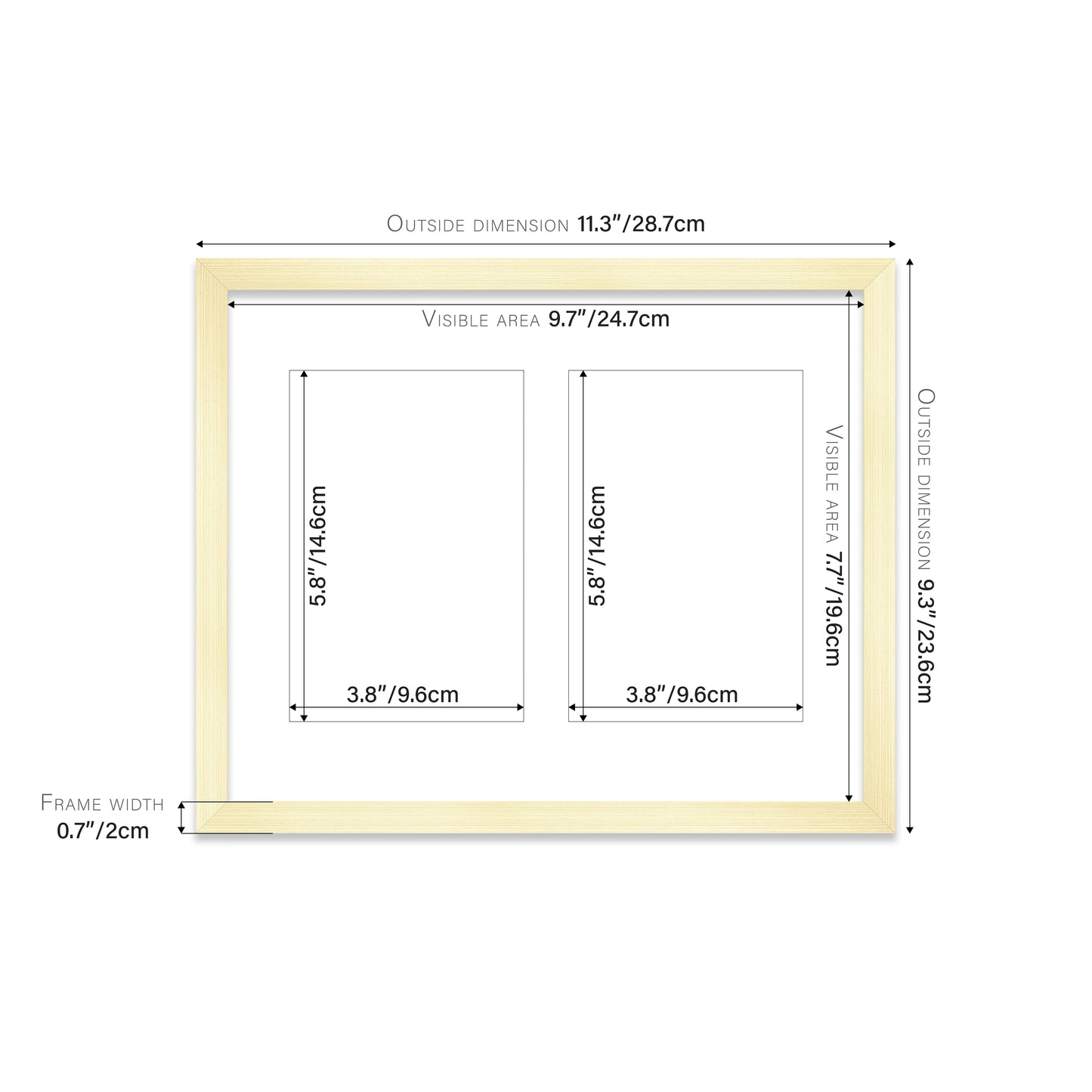 Gold Picture Frame 20mm Edge