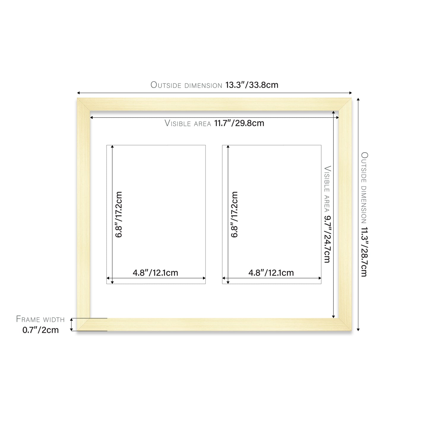 Gold Picture Frame 20mm Edge