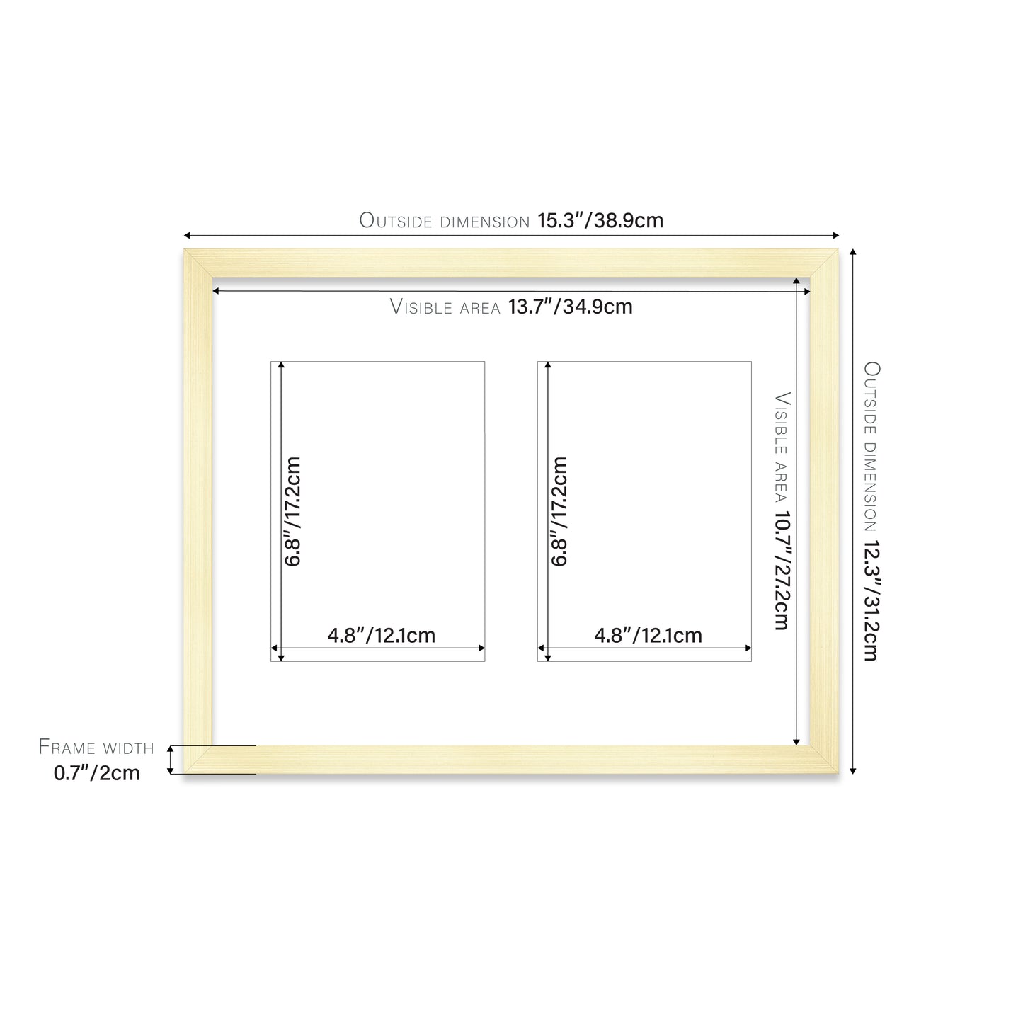 Gold Picture Frame 20mm Edge